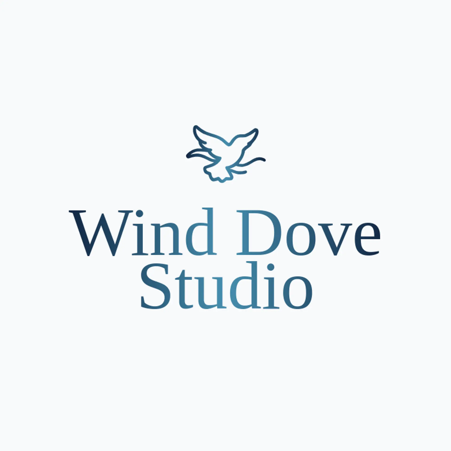 Wind Dove Studio logo for wing