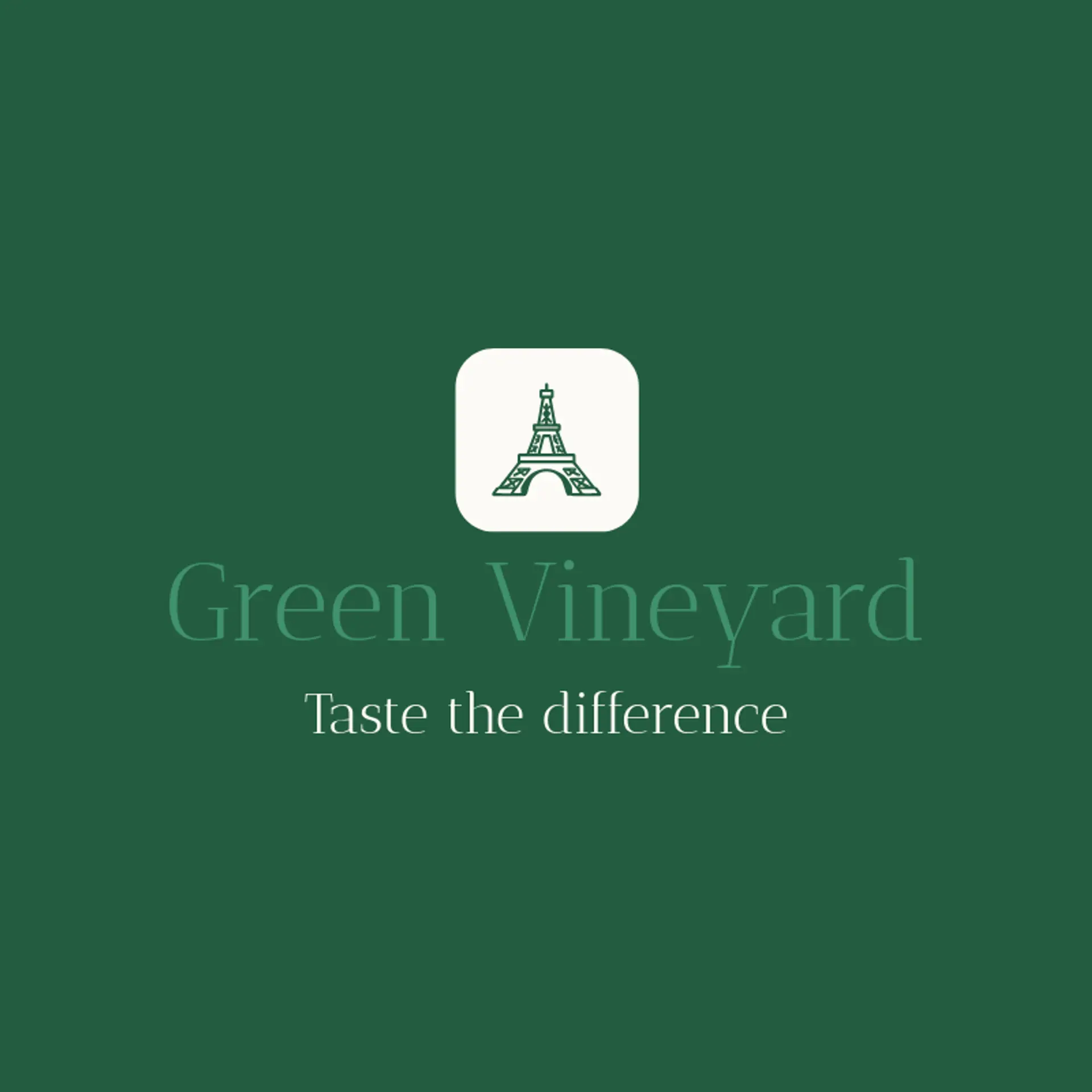 Green Vineyard logo for france
