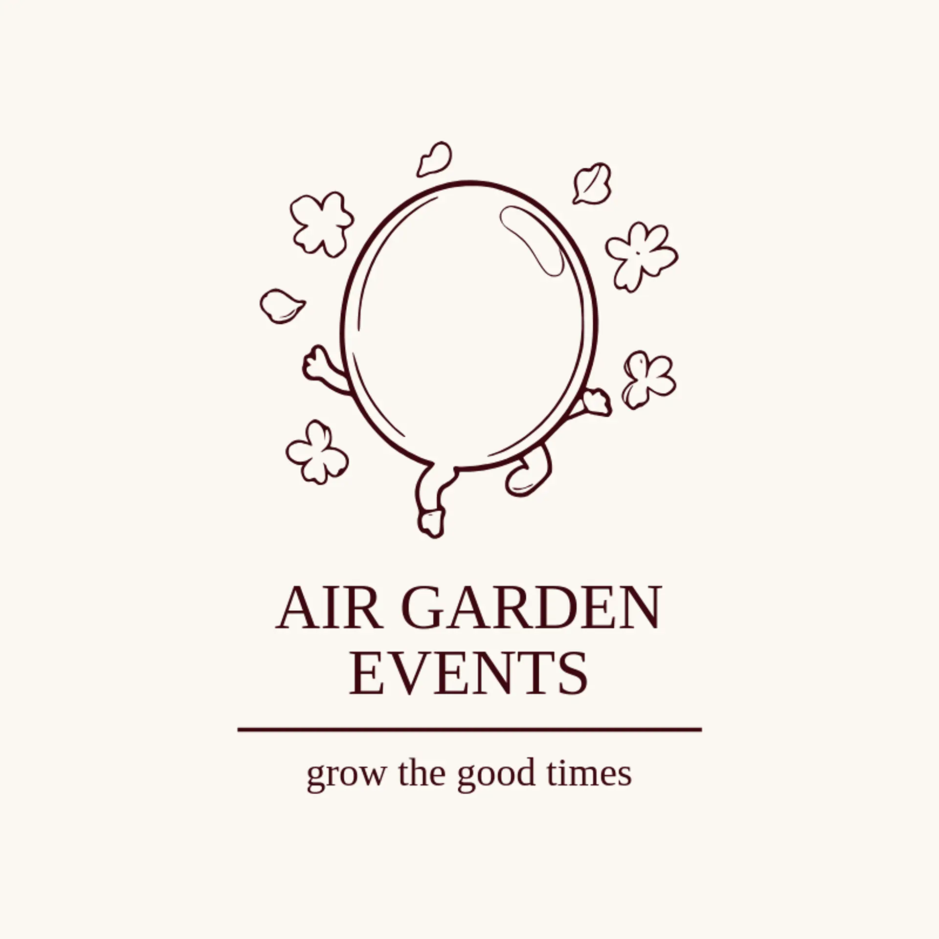 Air Garden Events logo for inflatable