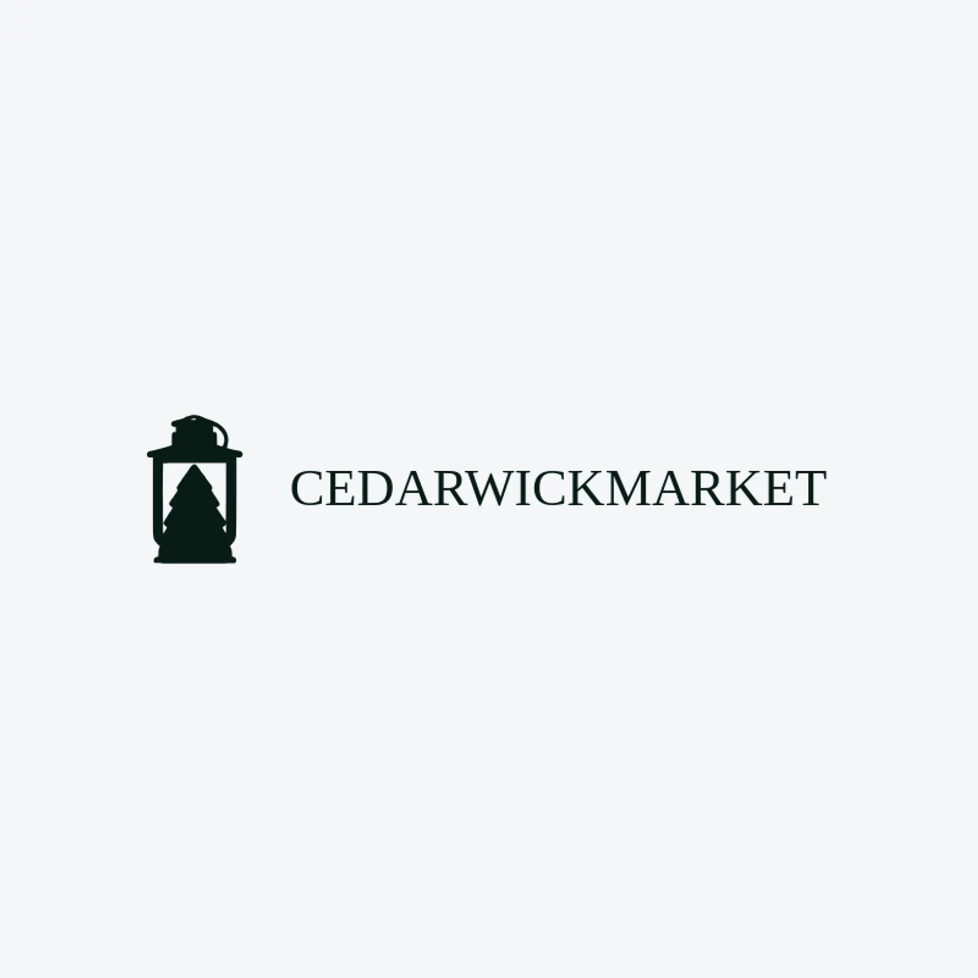 Cedar Wick Market logo for lantern