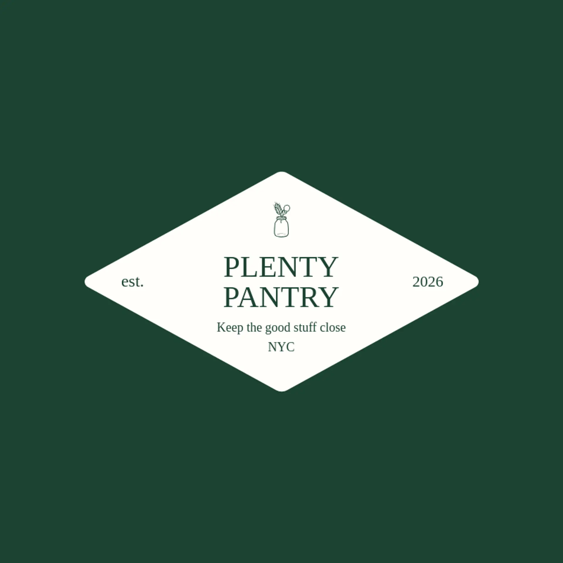 Plenty Pantry logo for foodie