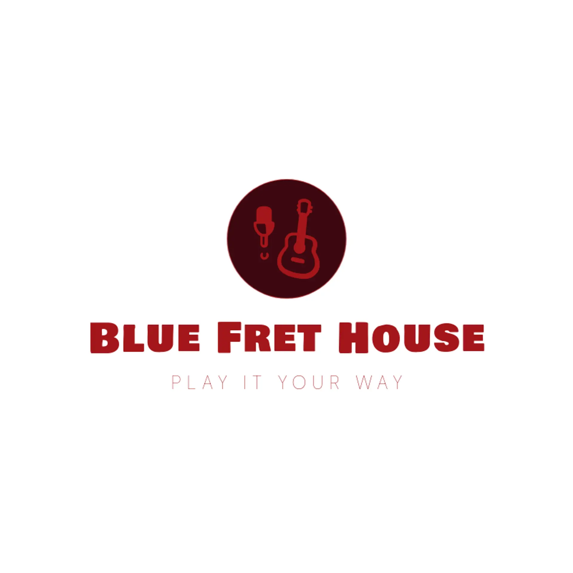 Blue Fret House logo for guitar