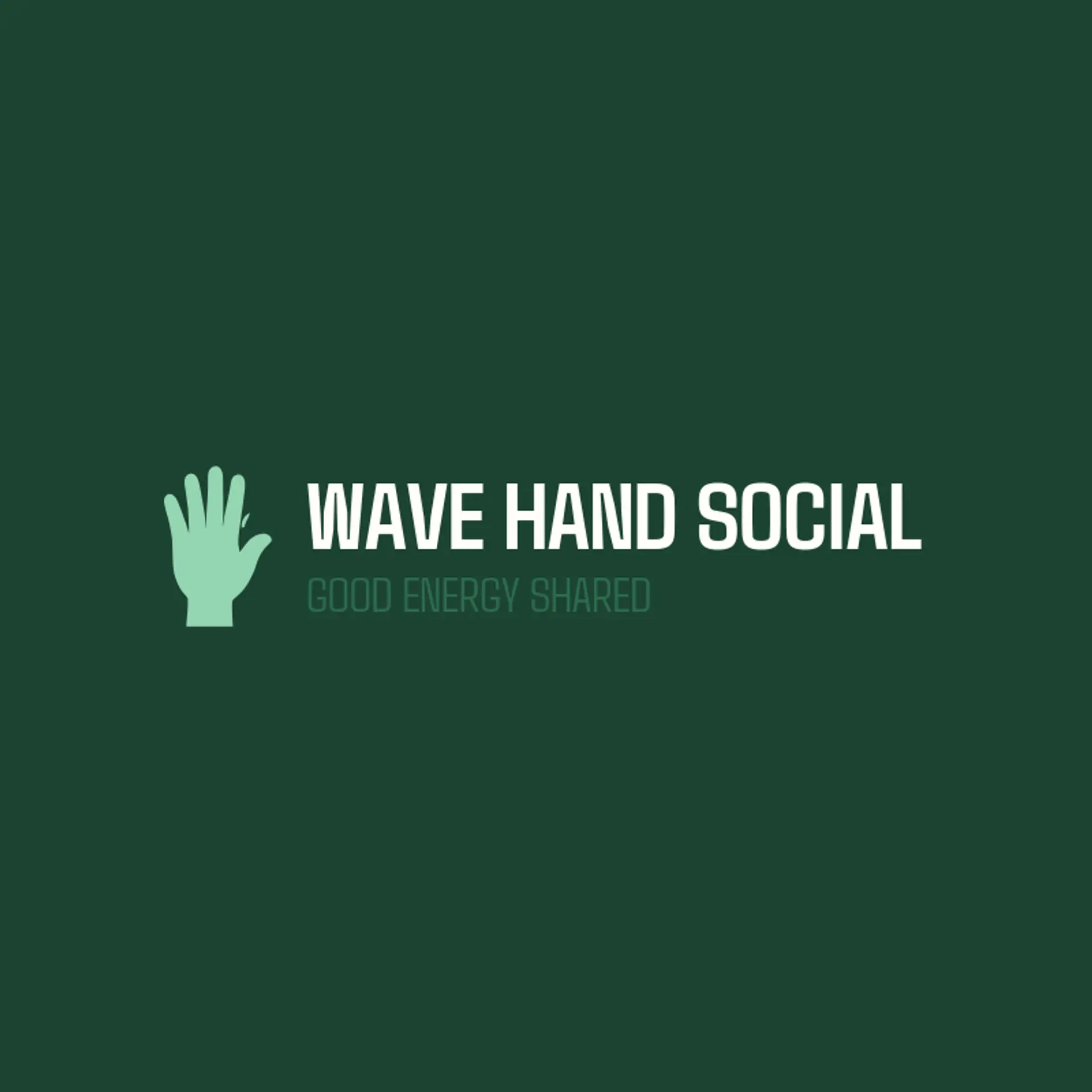 Wave Hand Social logo for hand