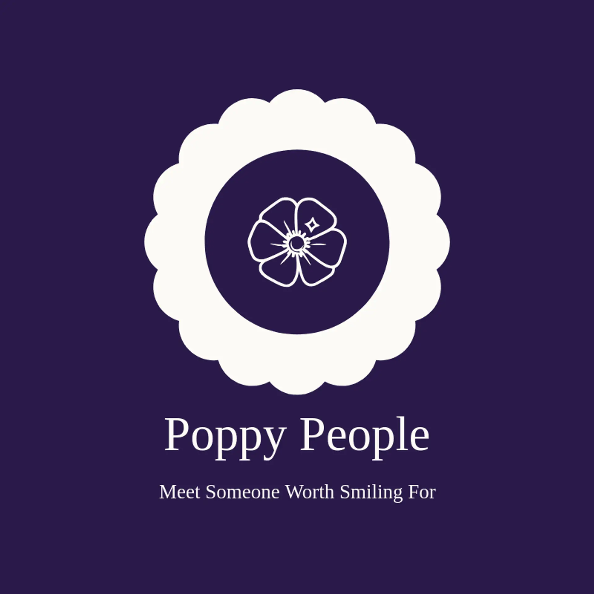 Poppy People logo for dating app