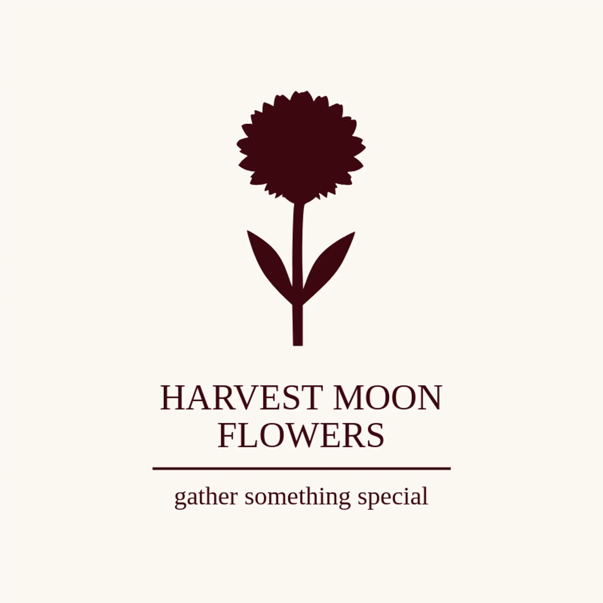 Harvest Moon Flowers logo for wildflower
