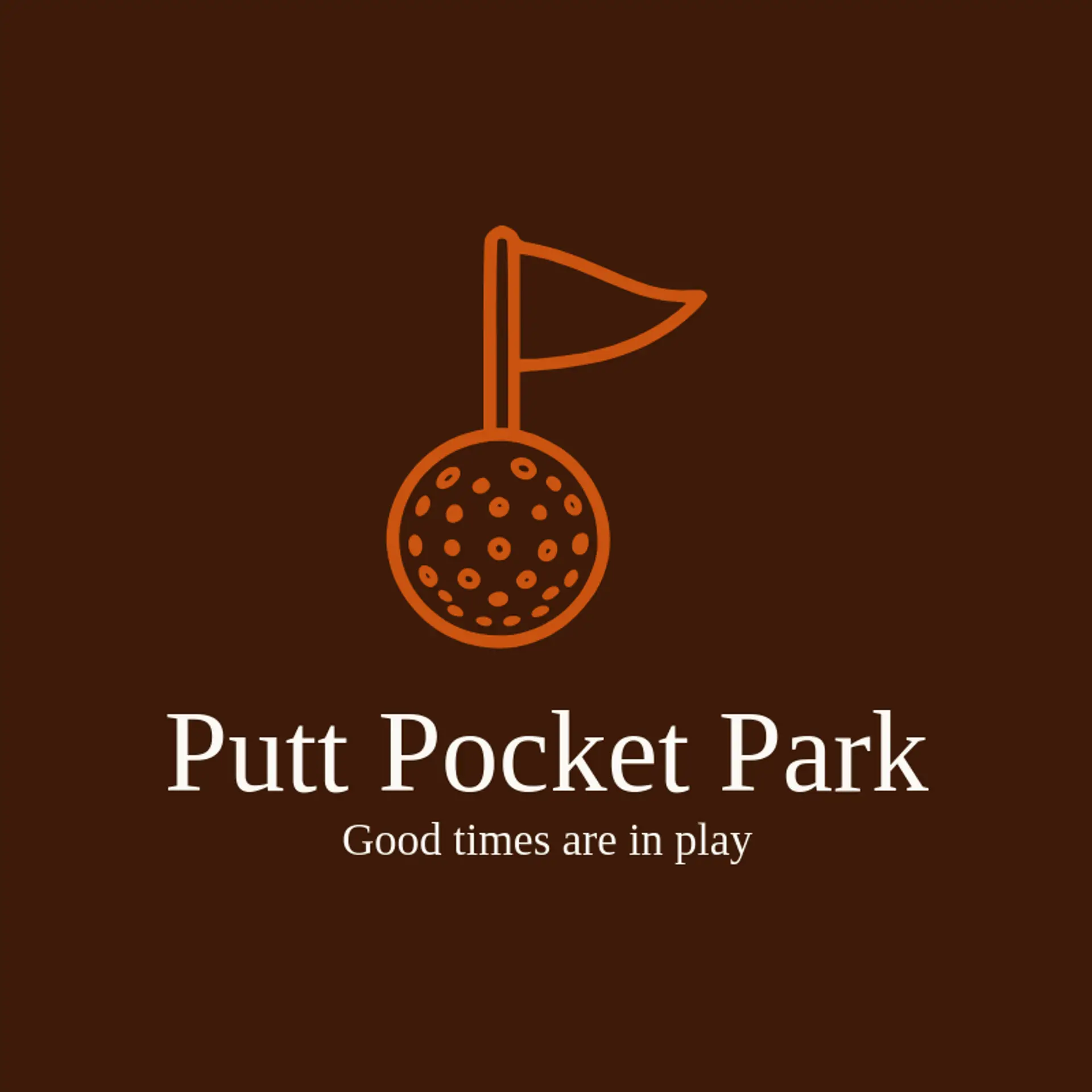 Putt Pocket Park logo for mini golf