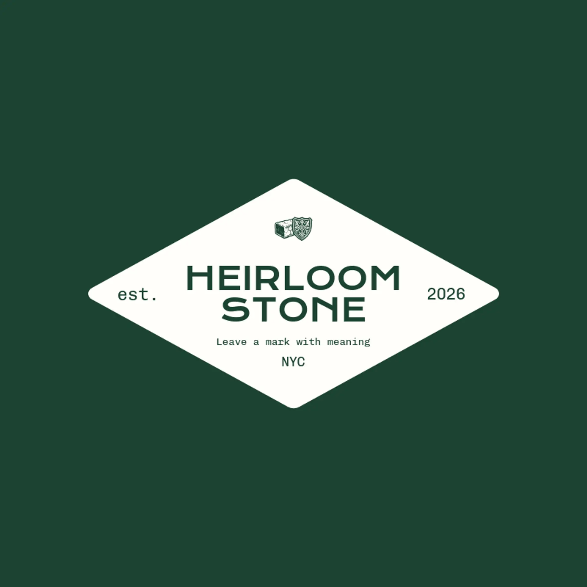 Heirloom Stone logo for family crest