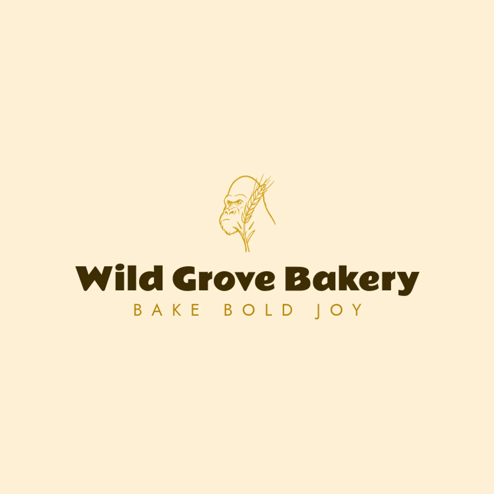 Wild Grove Bakery logo for gorilla