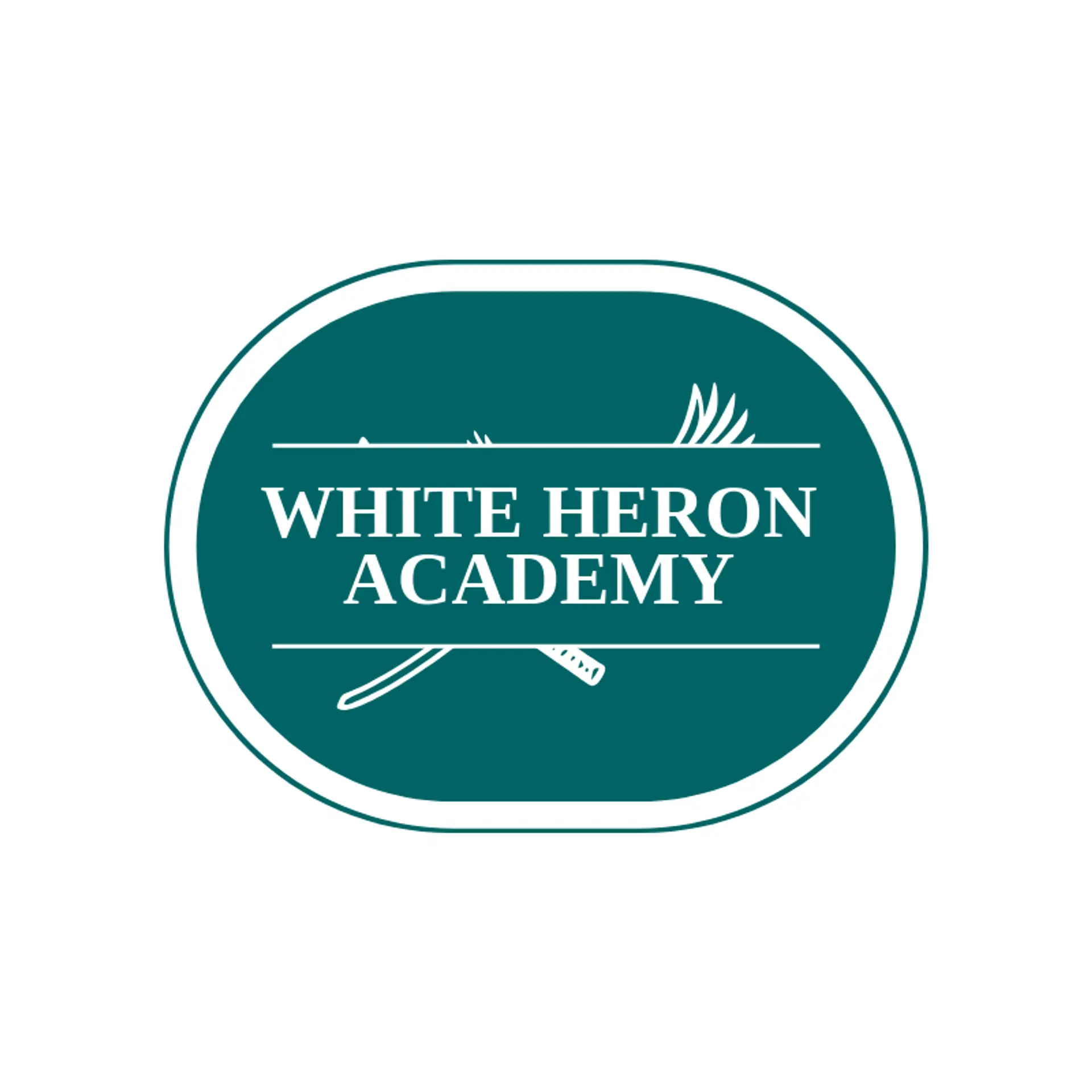 White Heron Academy logo for katana