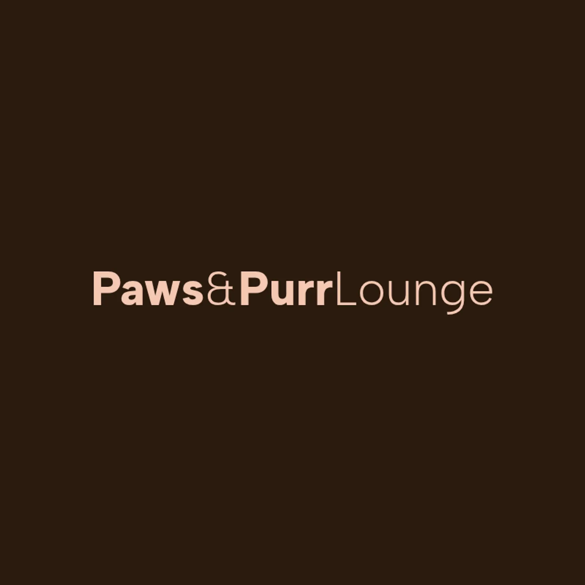 Paws & Purr Lounge logo for cat cafe
