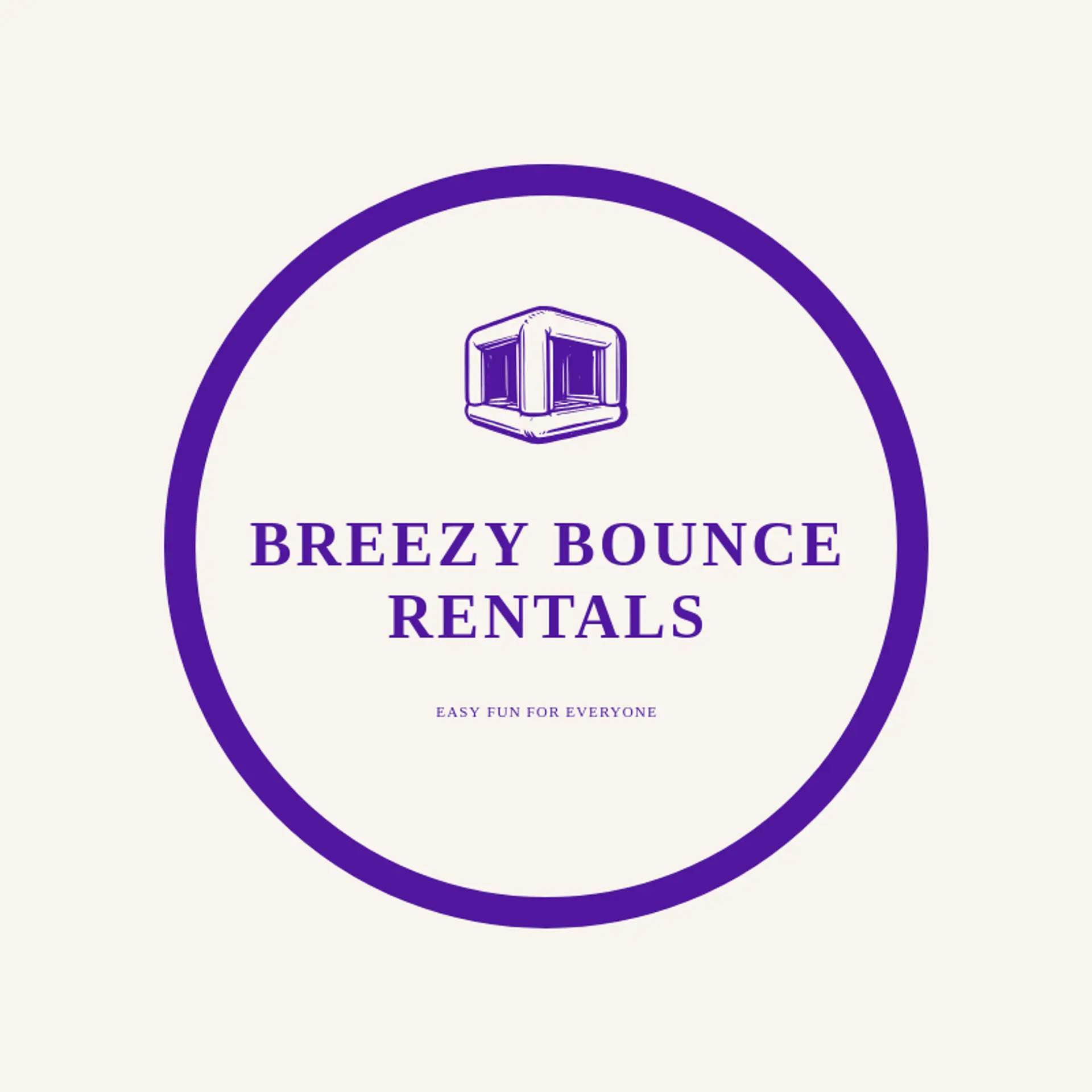 Breezy Bounce Rentals logo for inflatable