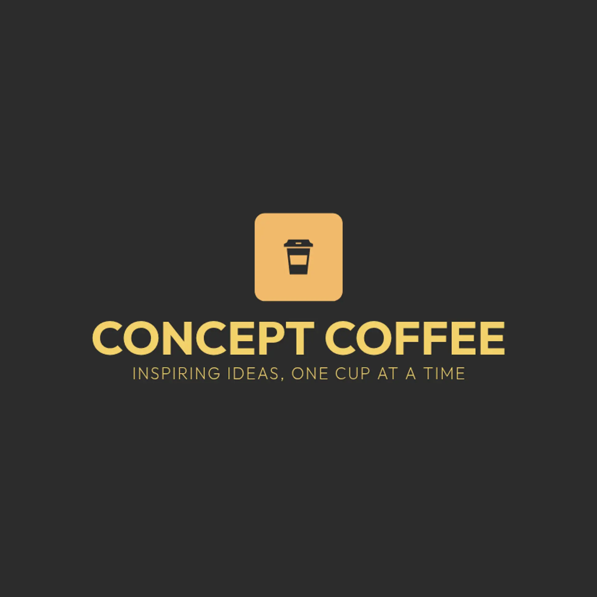 Concept Coffee logo for creative cafe