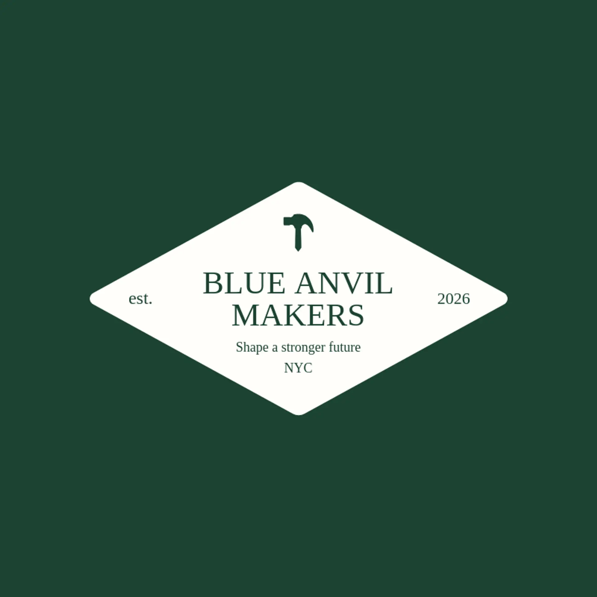 Blue Anvil Makers logo for hammer