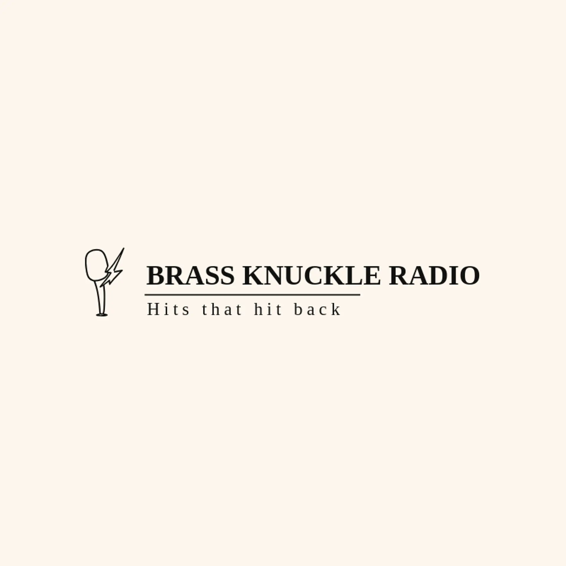 Brass Knuckle Radio logo for rock band