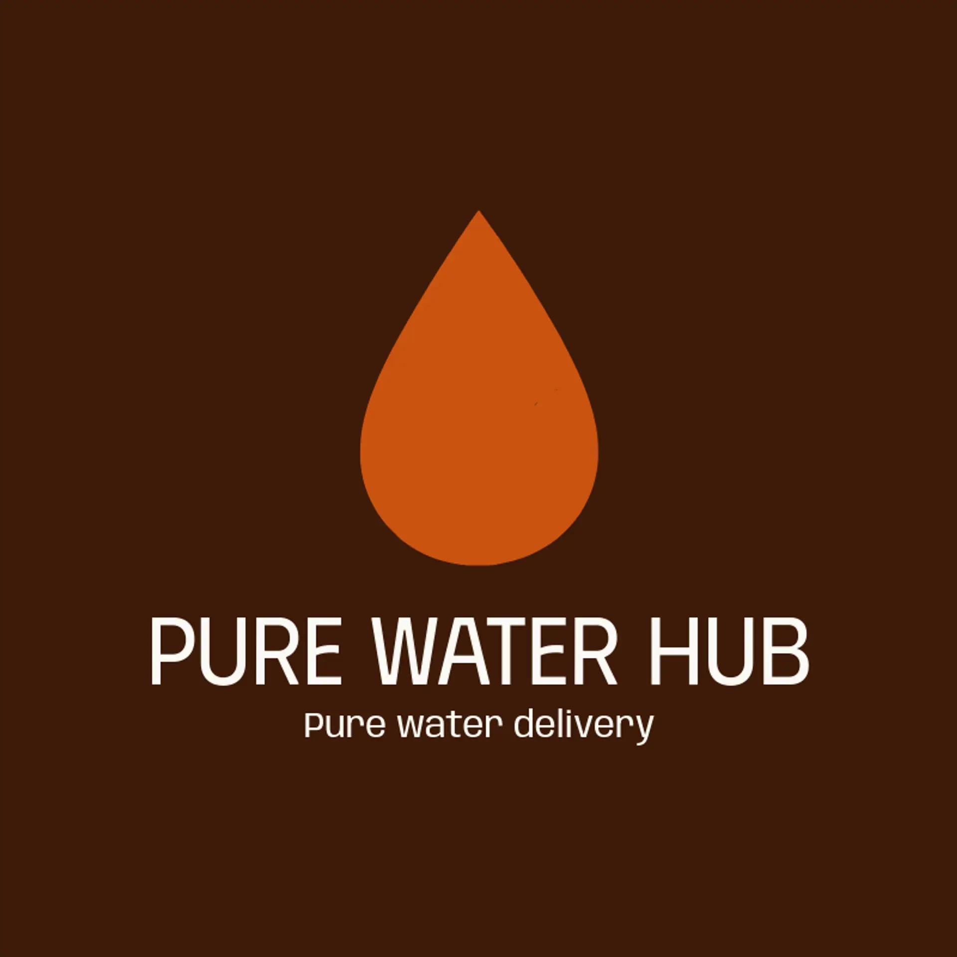 Pure Water Hub logo for water refilling station