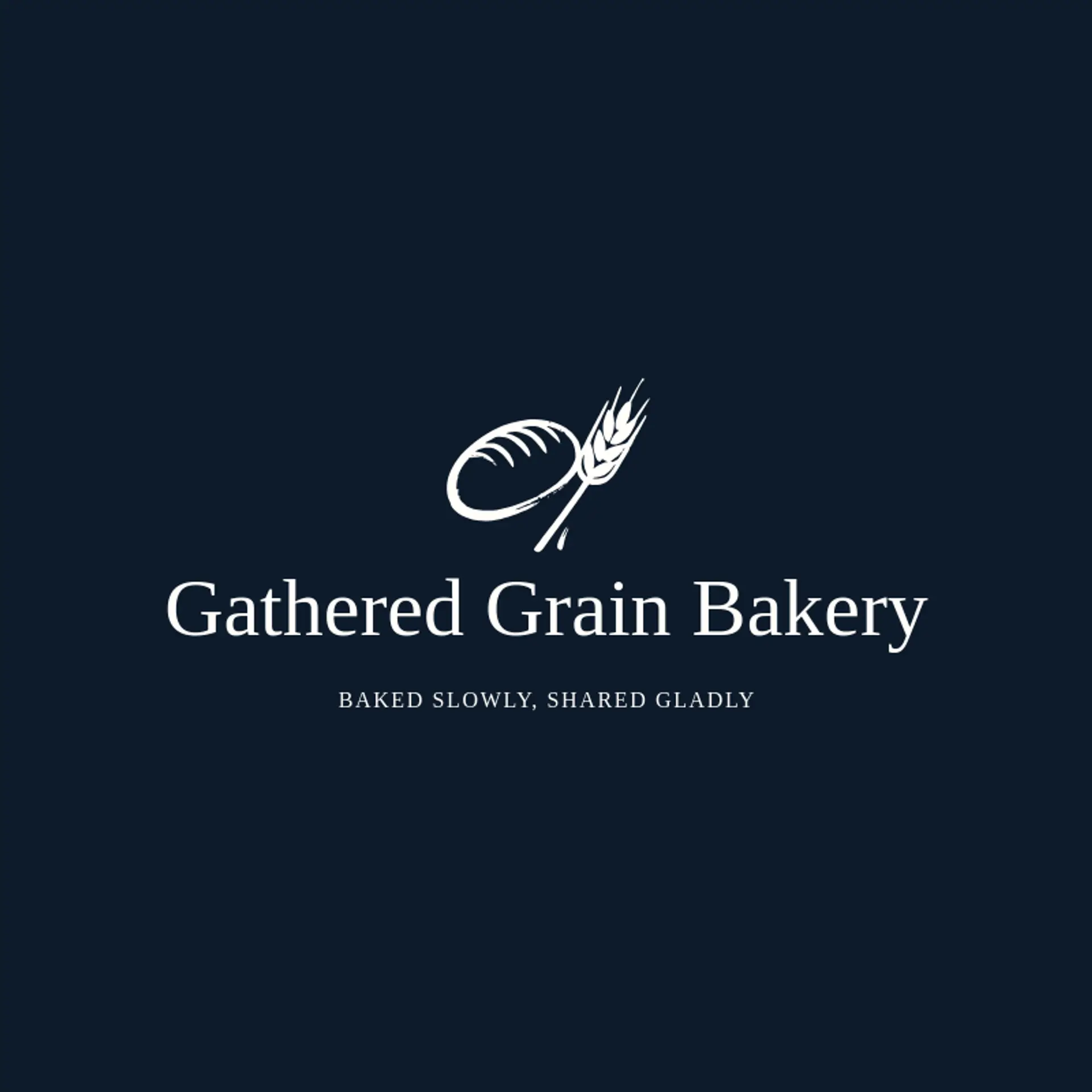 Gathered Grain Bakery logo for handmade