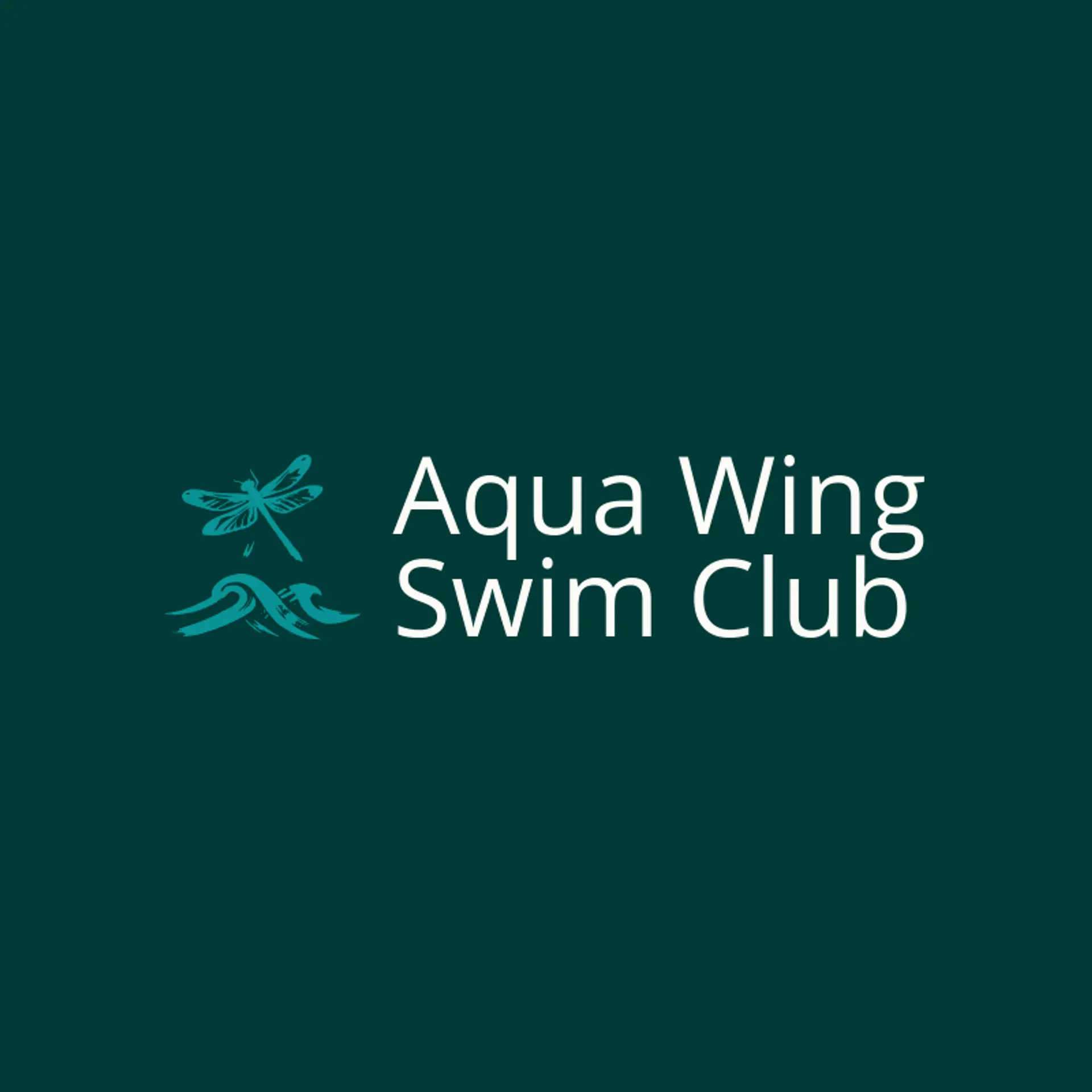 Aqua Wing Swim Club logo for dragonfly