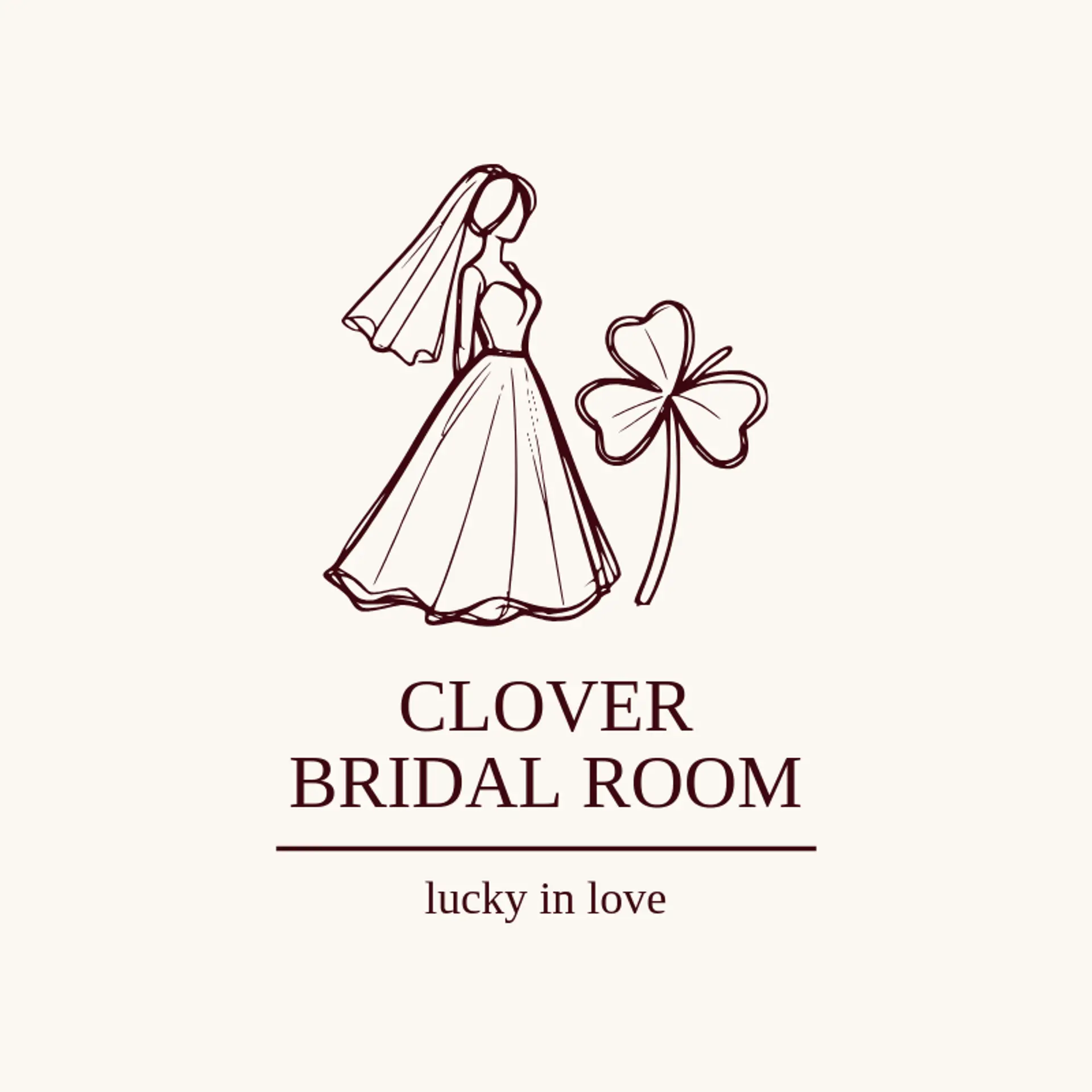 Clover Bridal Room logo for bride