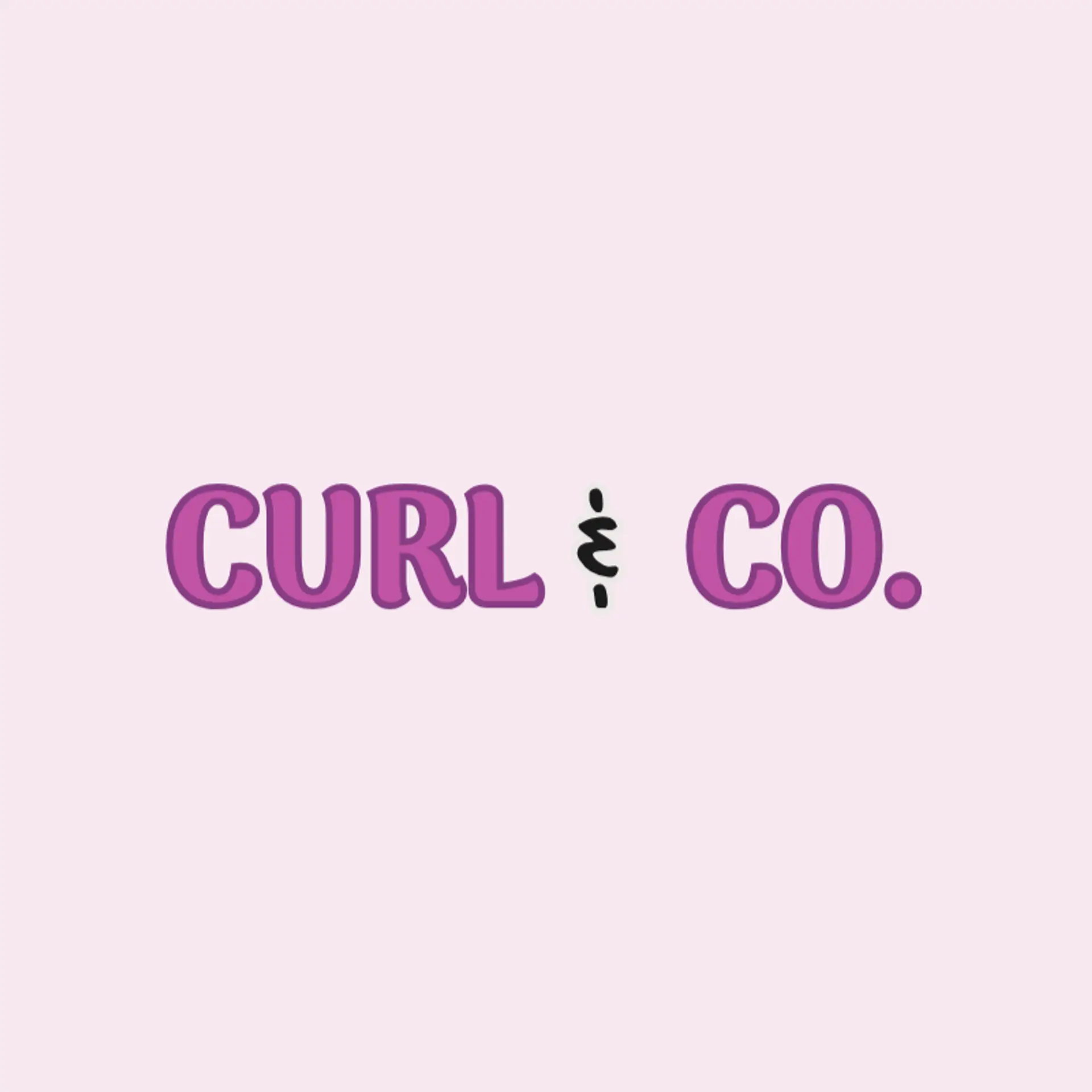 Curl & Co. logo for creative hair salon