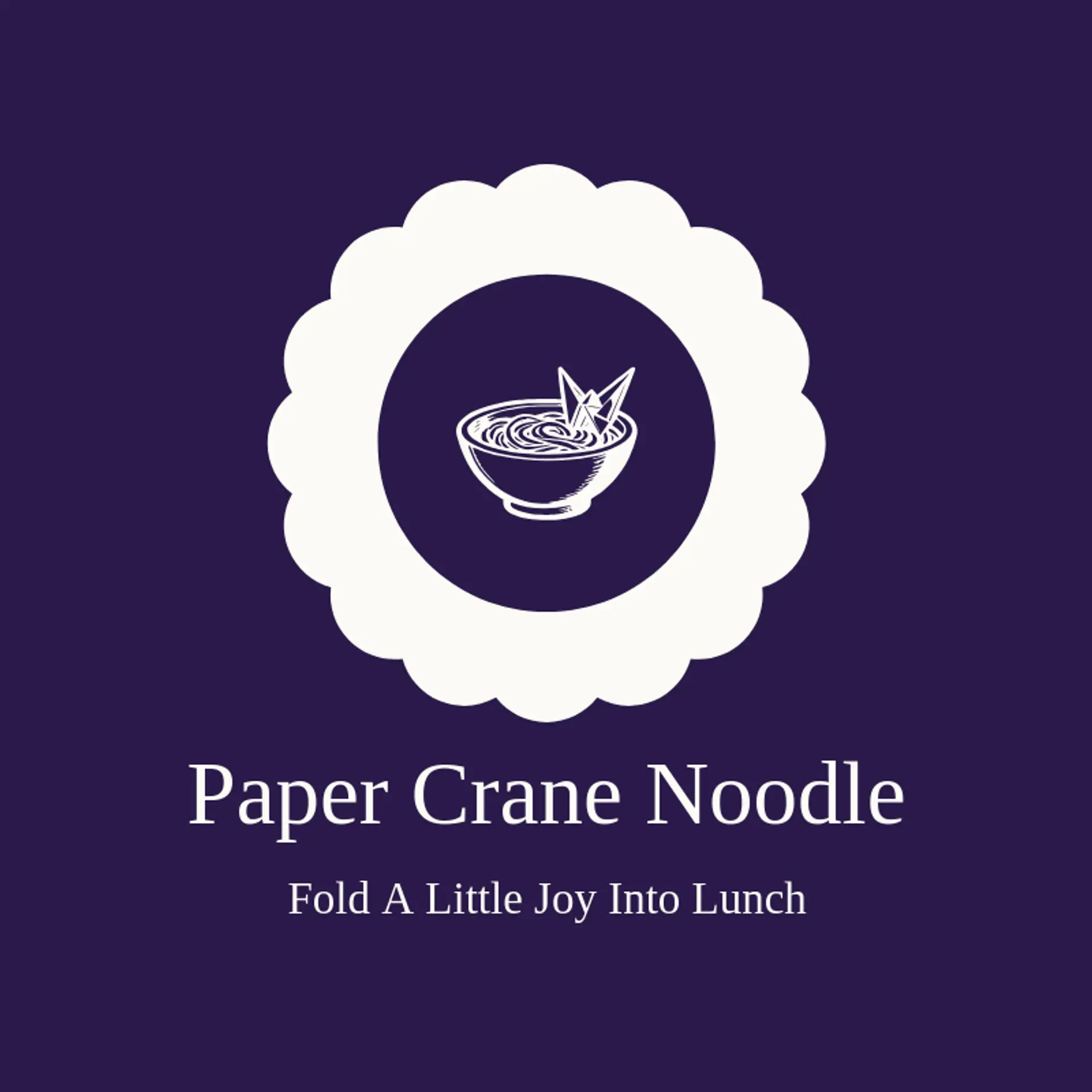 Paper Crane Noodle logo for noodle