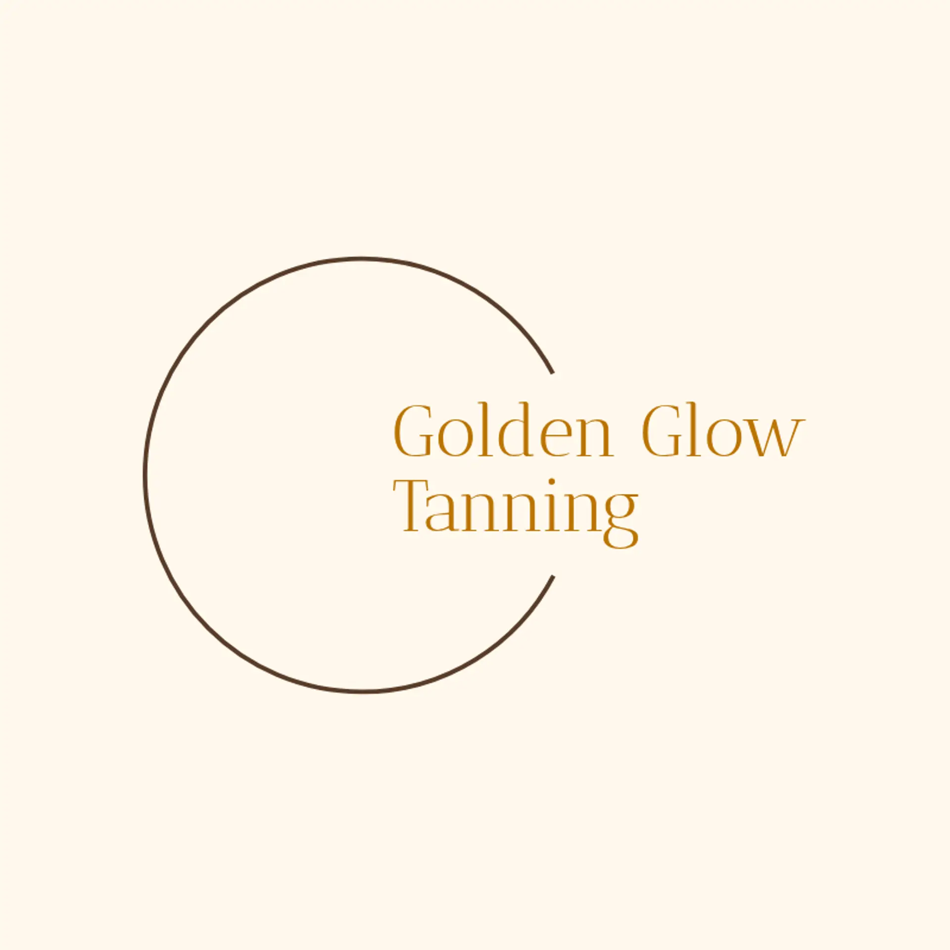 Golden Glow Studio logo for tanning salon