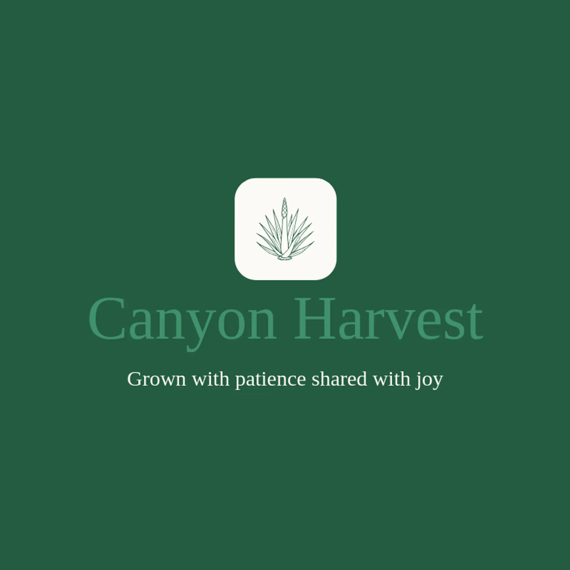 Canyon Harvest logo for tequila