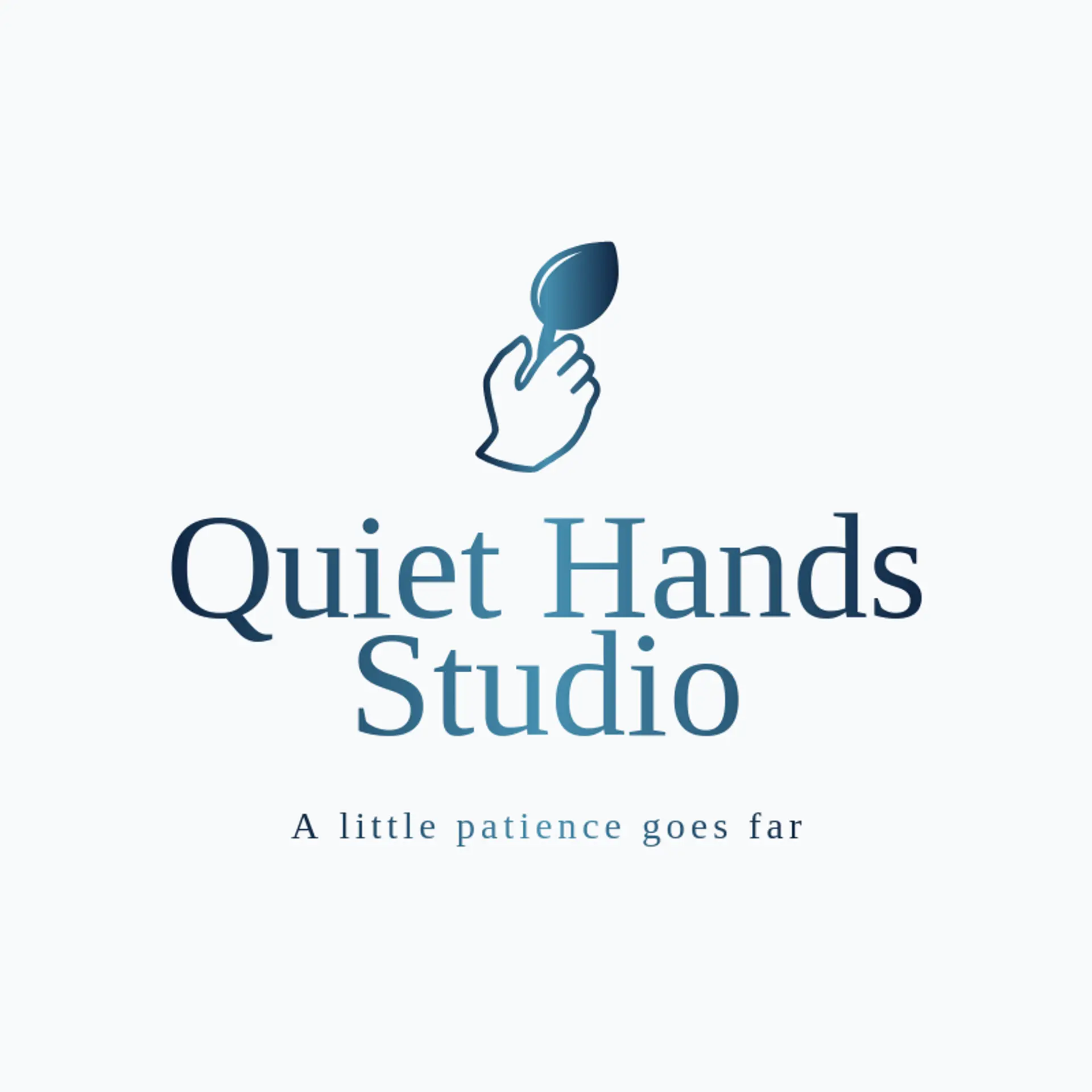 Quiet Hands Studio logo for artisan