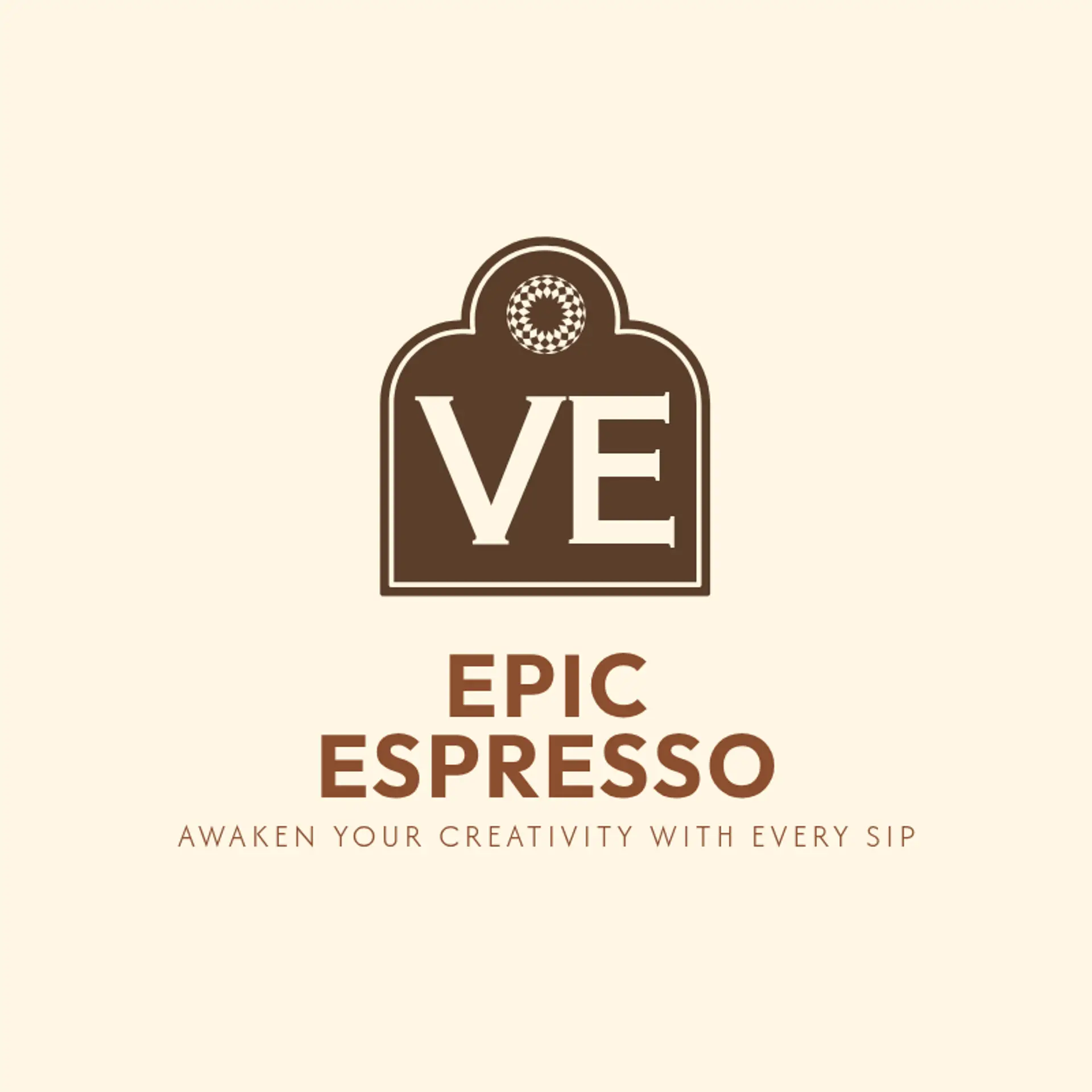 Epic Espresso logo for creative cafe