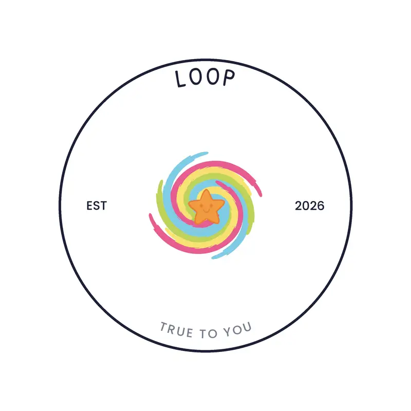 Spiral galaxy, playful Gemini logo