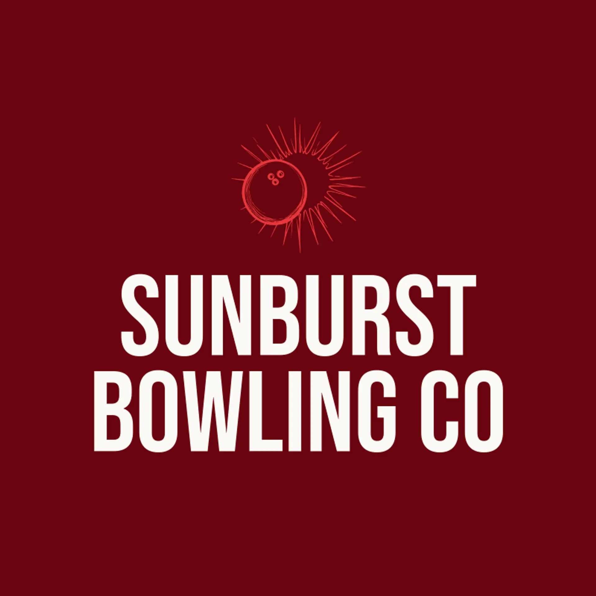 Sunburst Bowling Co logo for bowling