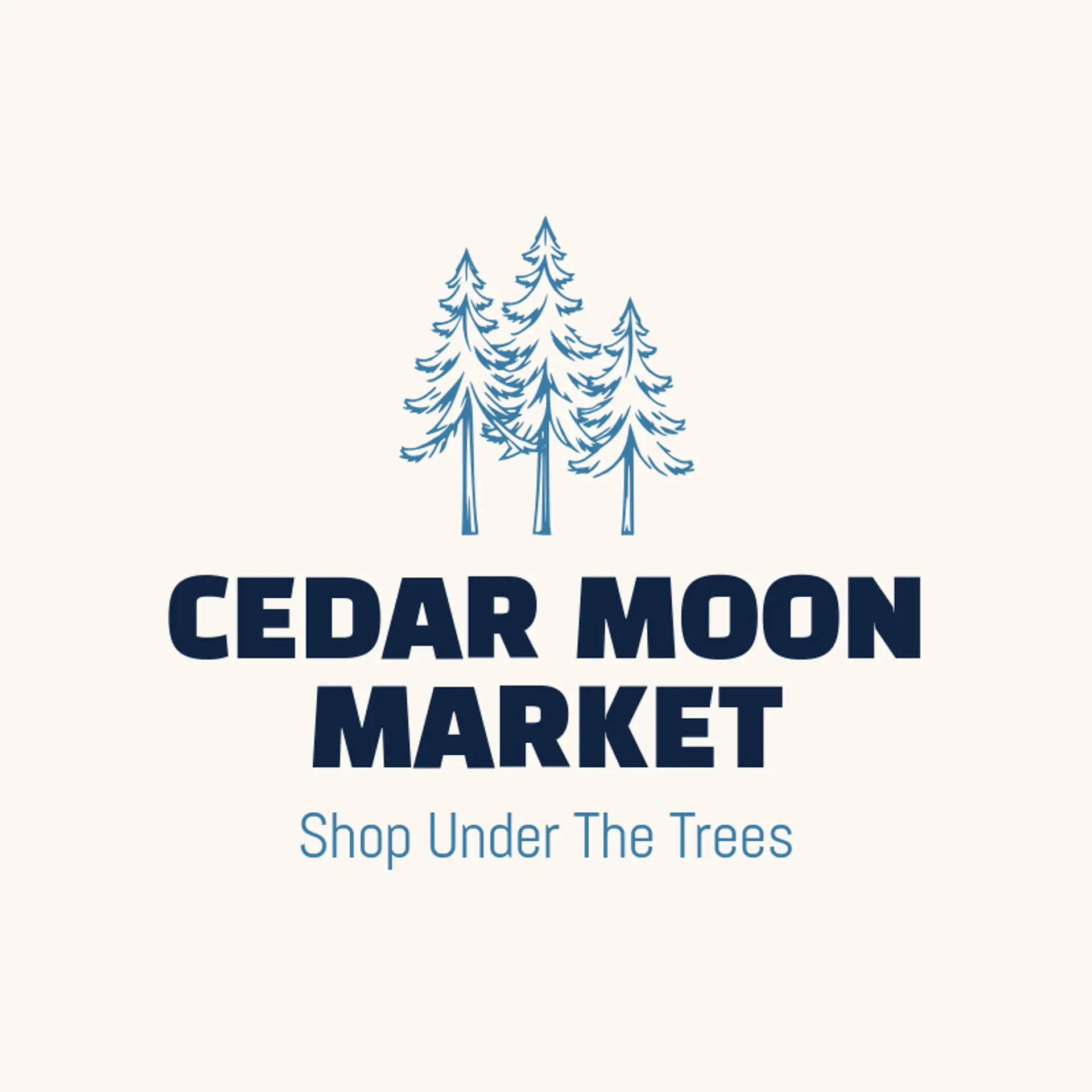 Cedar Moon Market logo for evergreen
