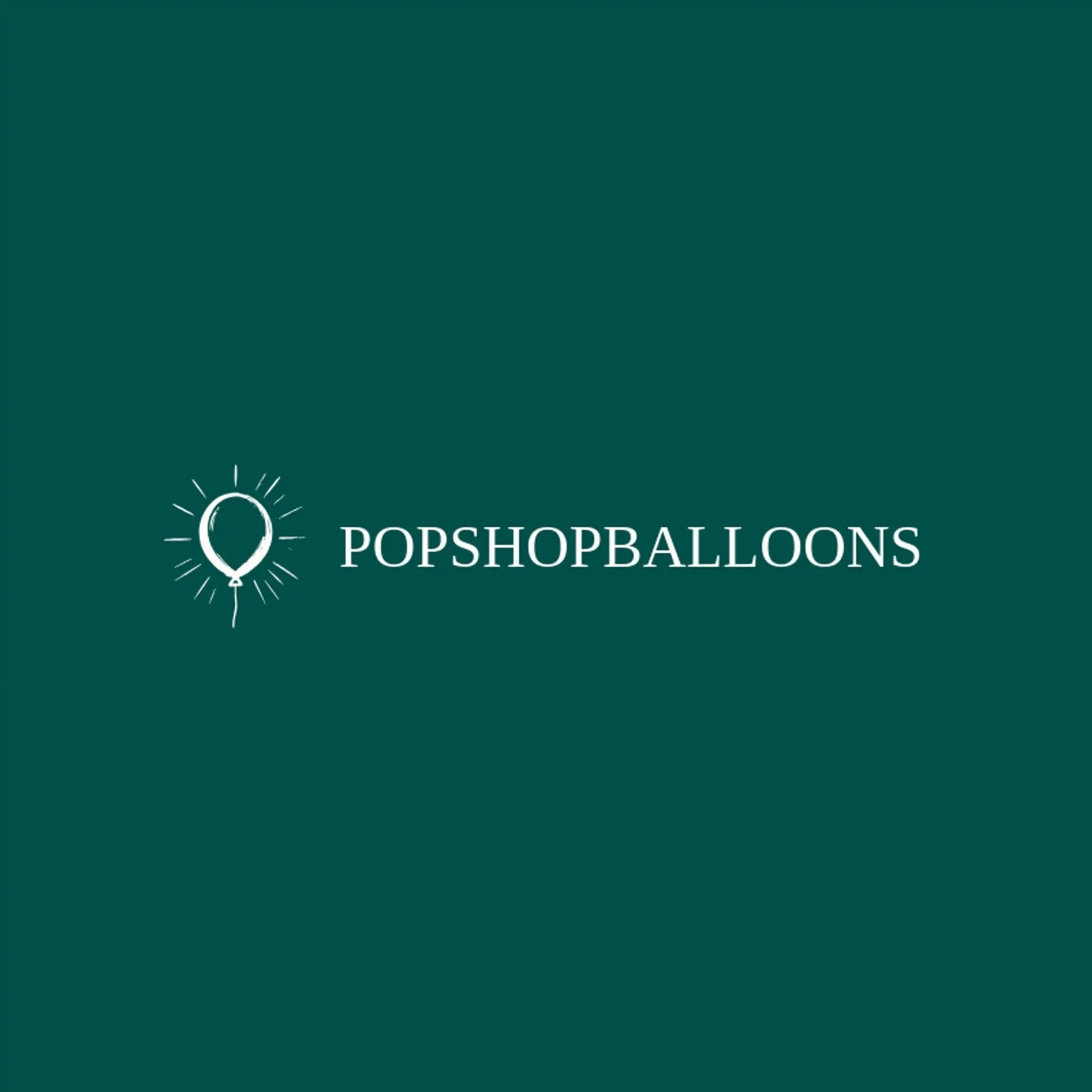 Pop Shop Balloons logo for balloon