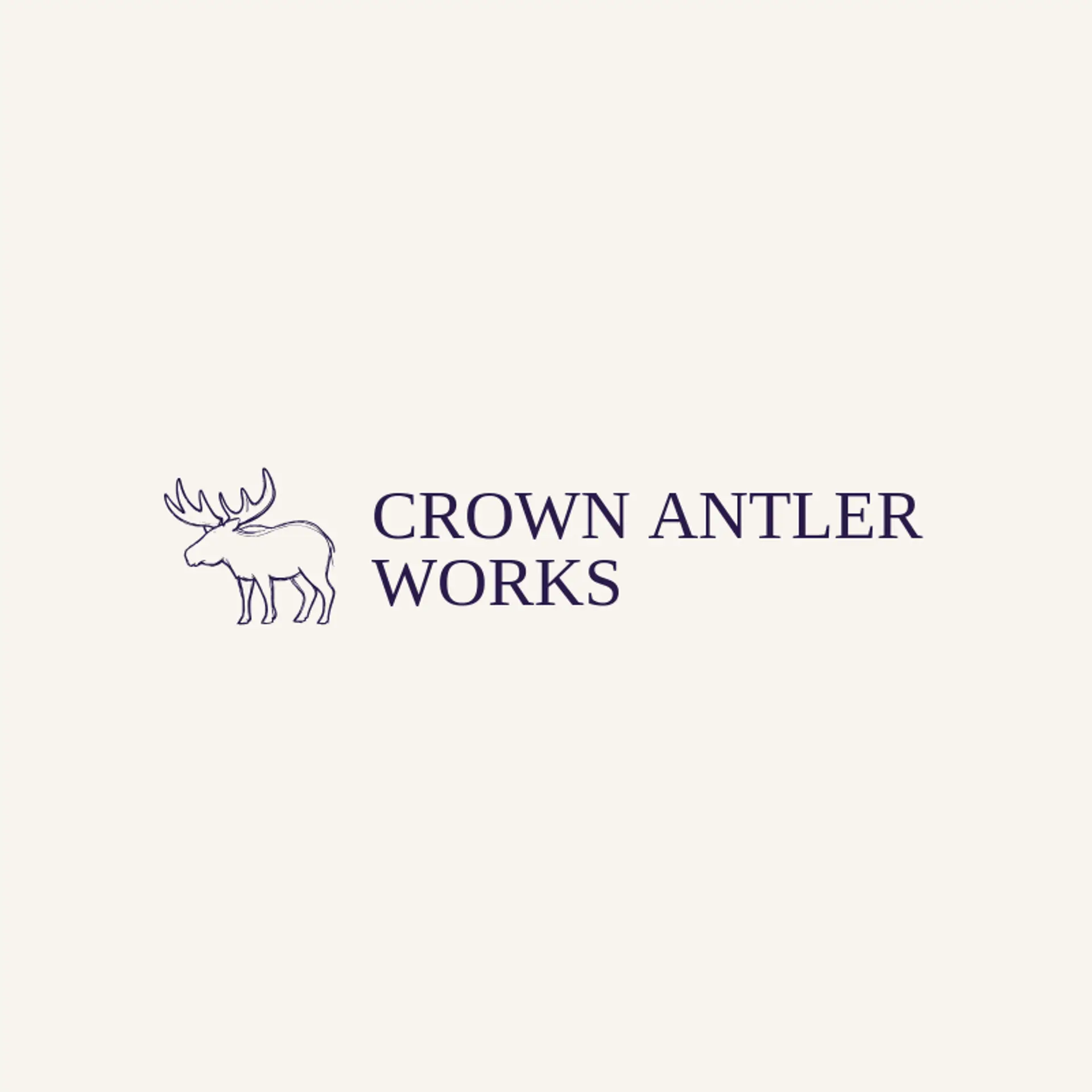 Crown Antler Works logo for moose