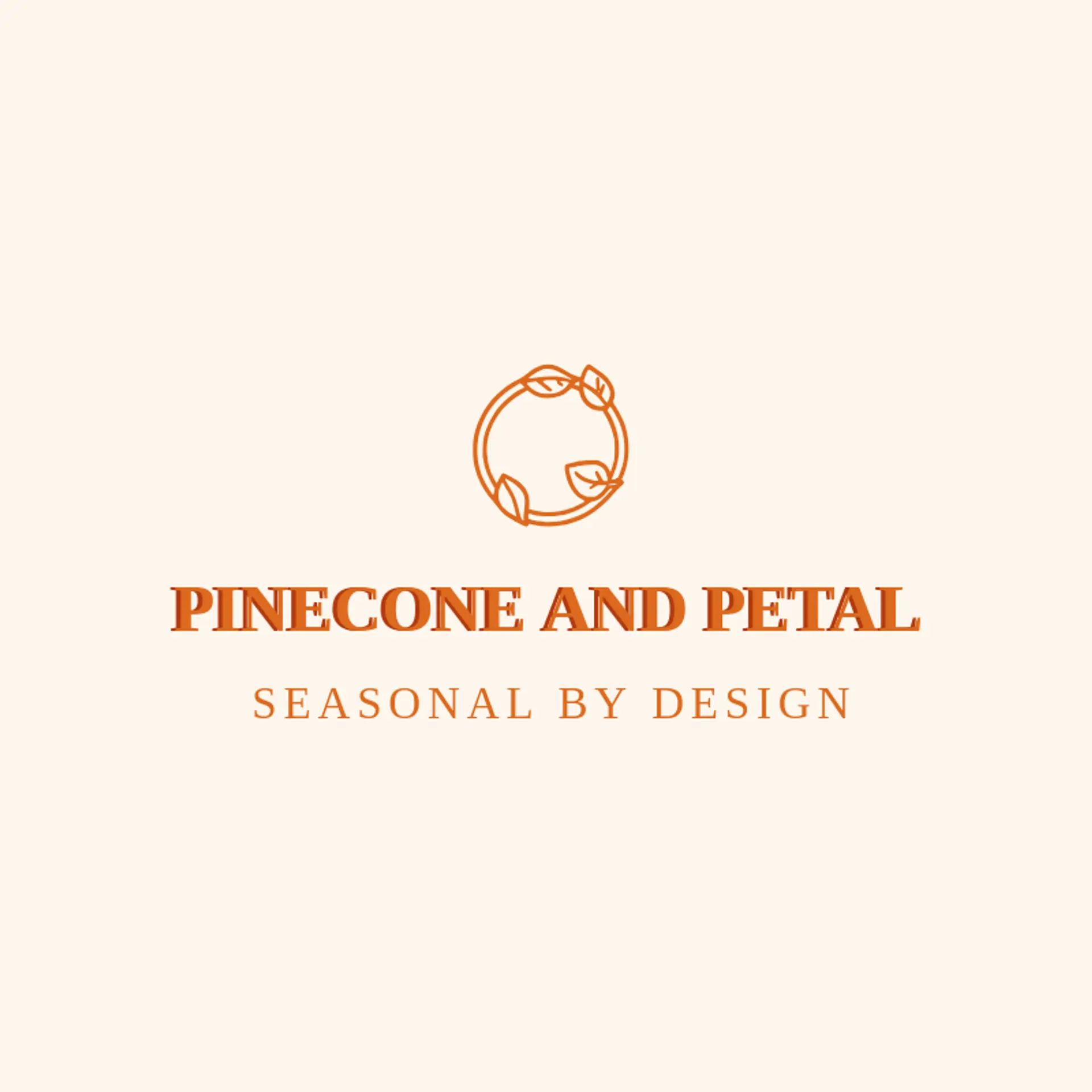Pinecone and Petal logo for wreath