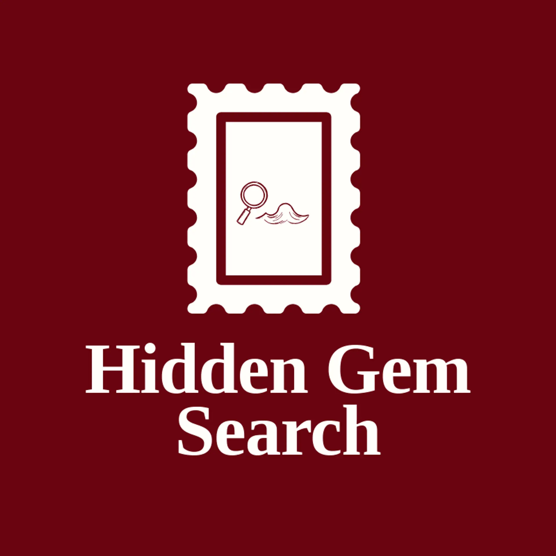 Hidden Gem Search logo for magnifying glass