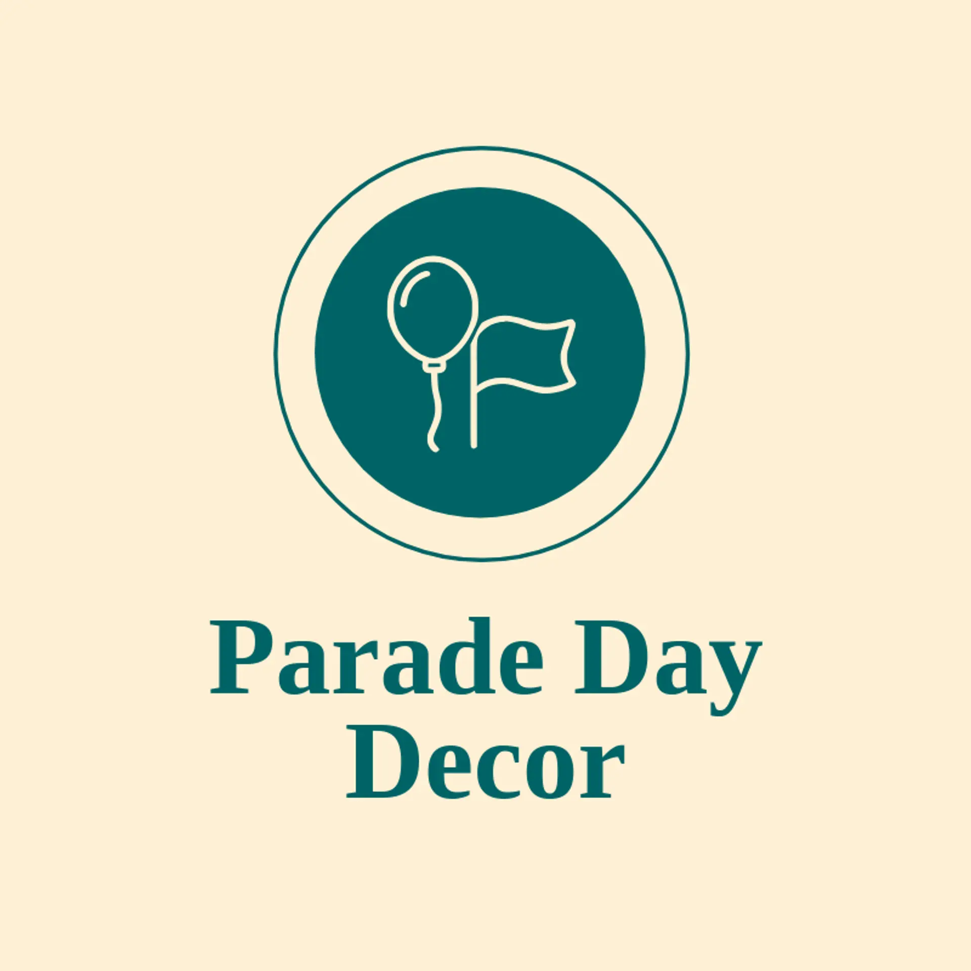 Parade Day Decor logo for balloon