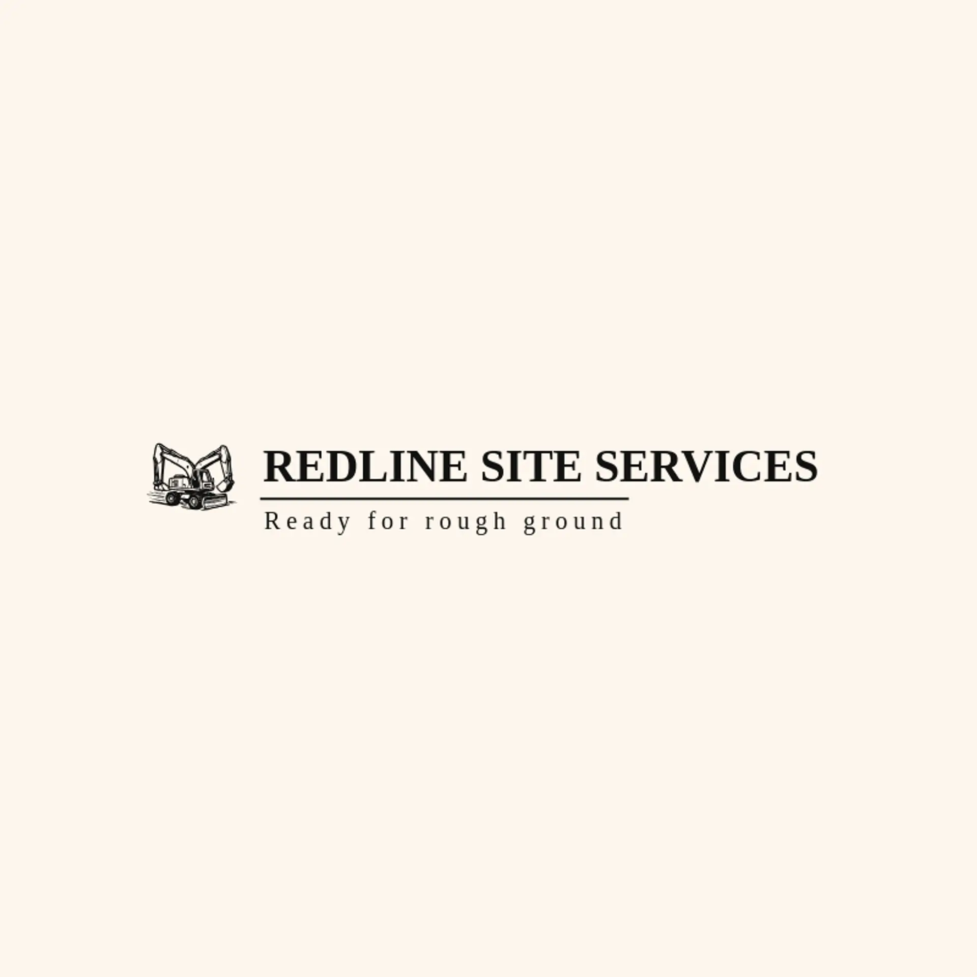Redline Site Services logo for excavator