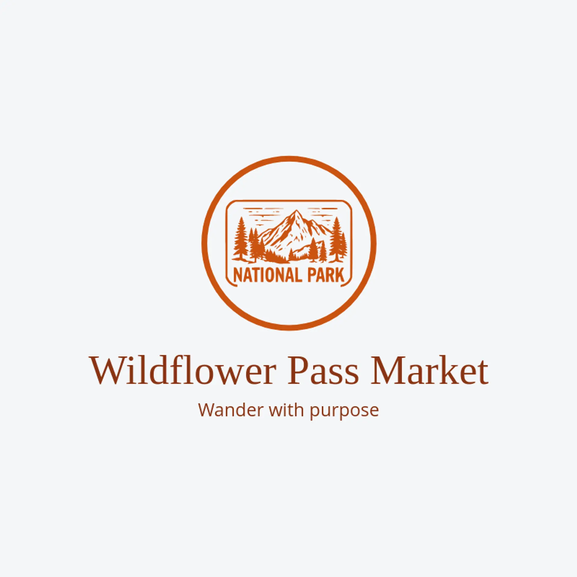 Wildflower Pass Market logo for national park