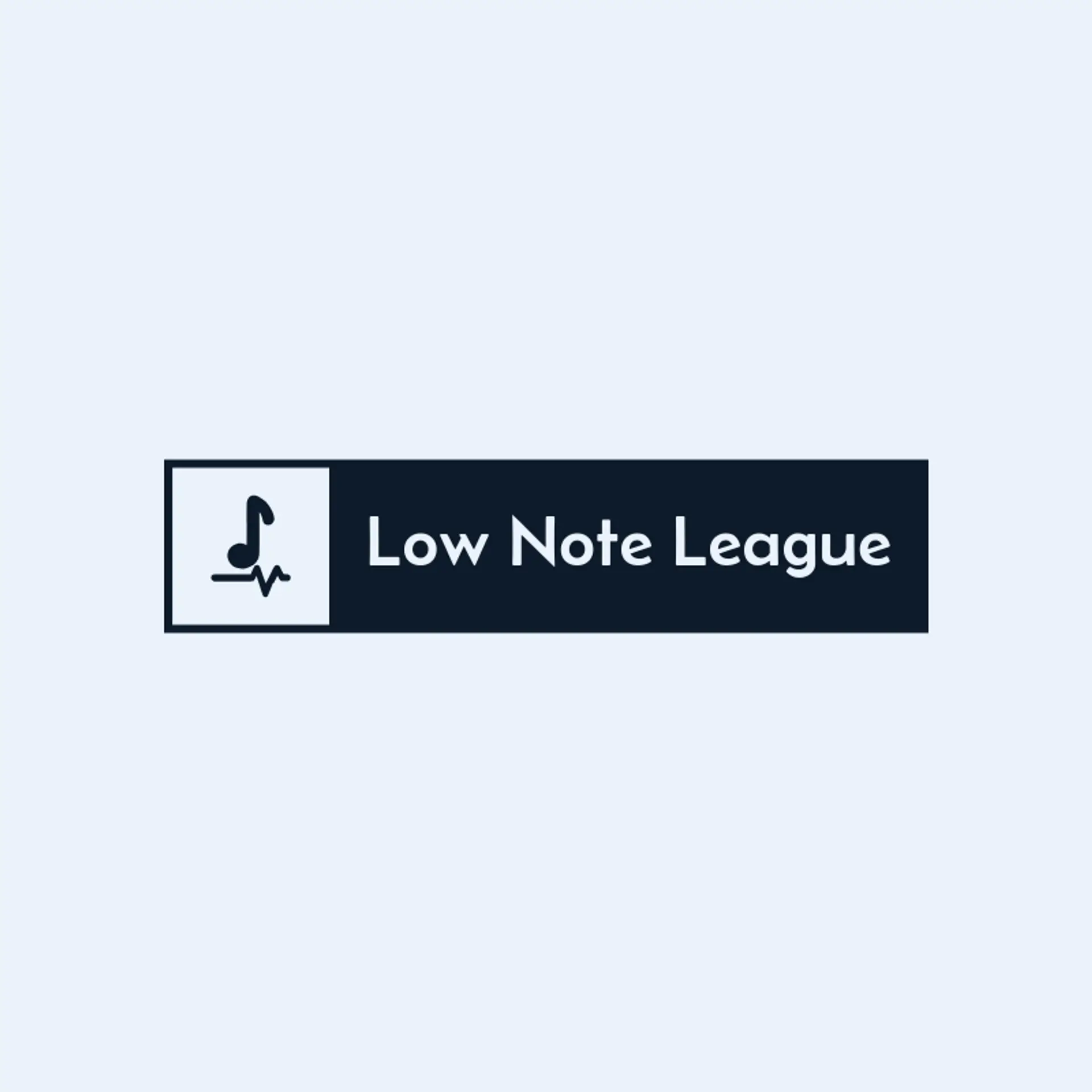 Low Note League logo for bass