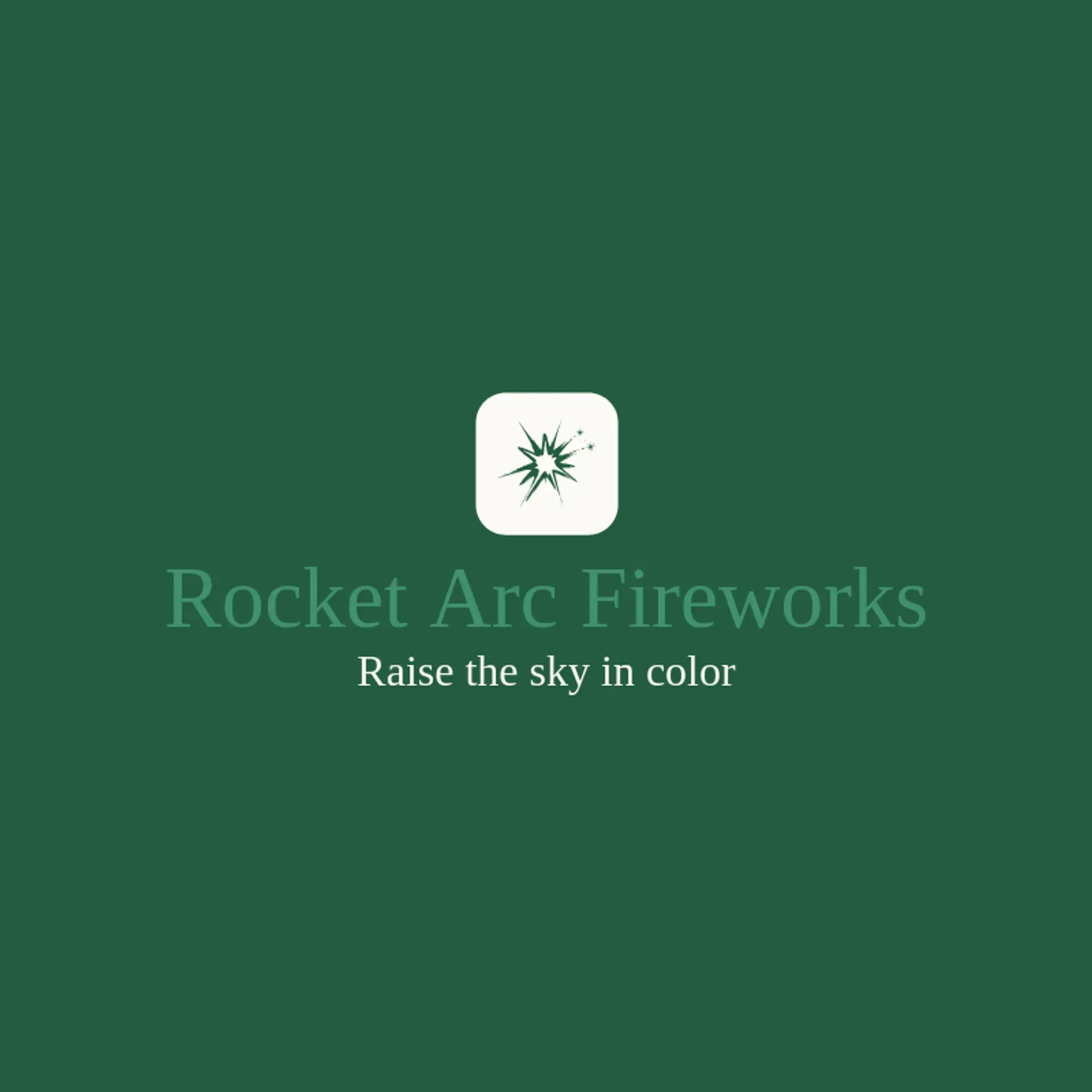 Rocket Arc Fireworks logo for explosion