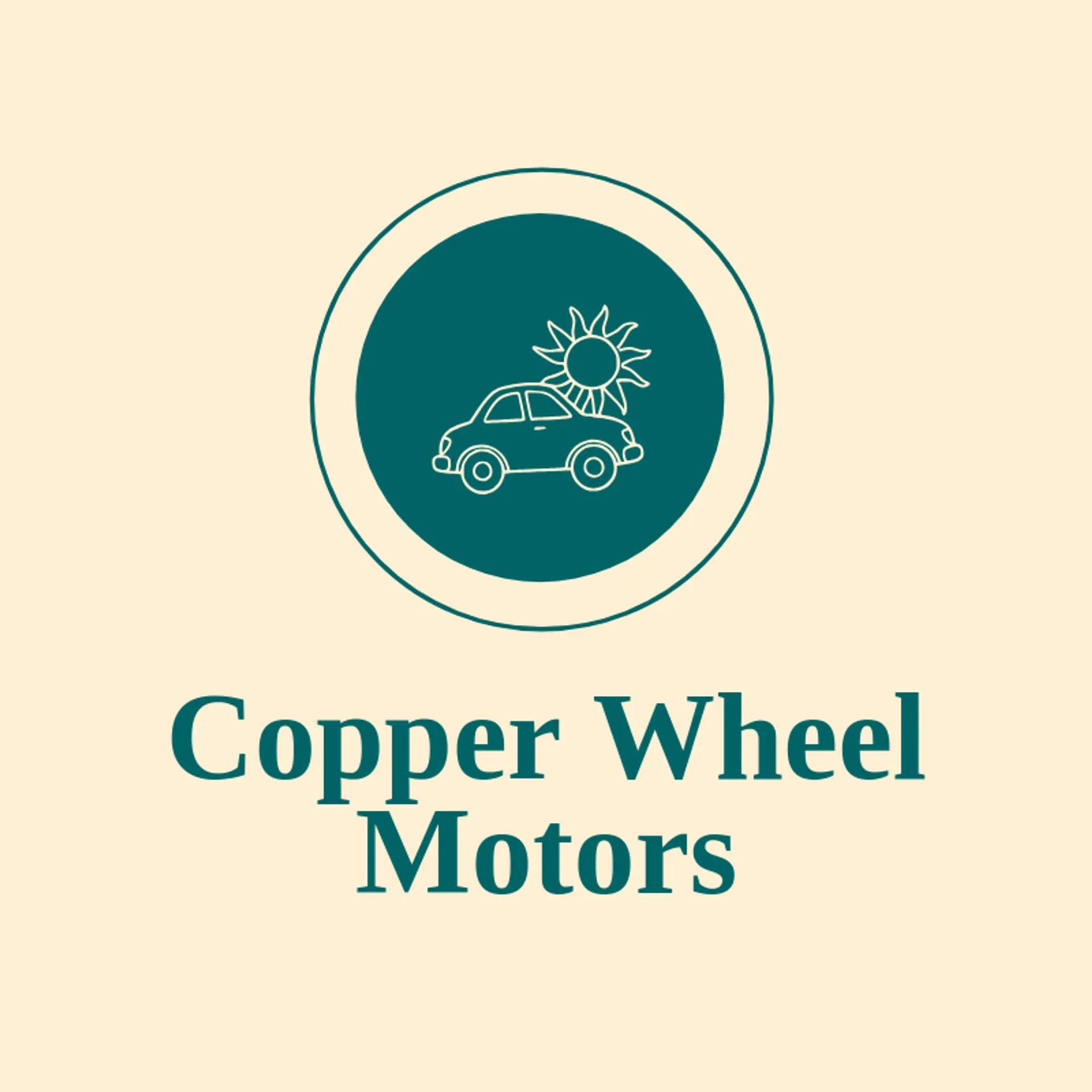Copper Wheel Motors logo for sedan