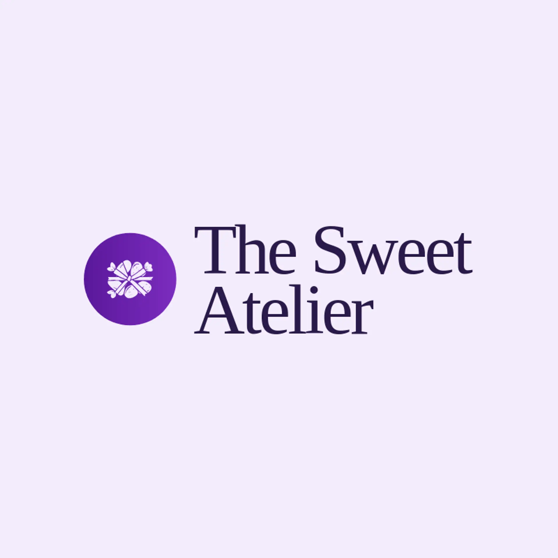The Sweet Atelier logo for sweets