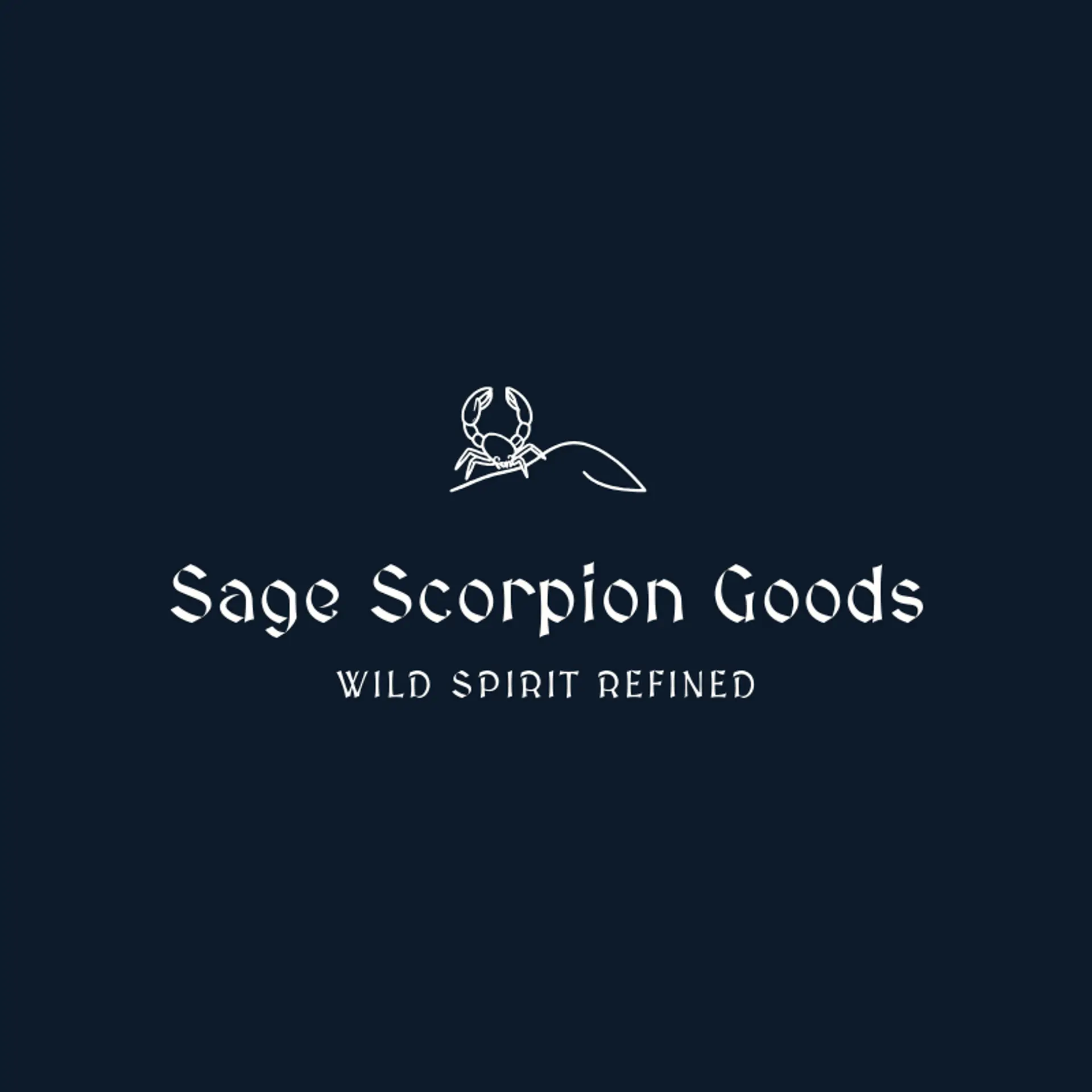 Sage Scorpion Goods logo for scorpion