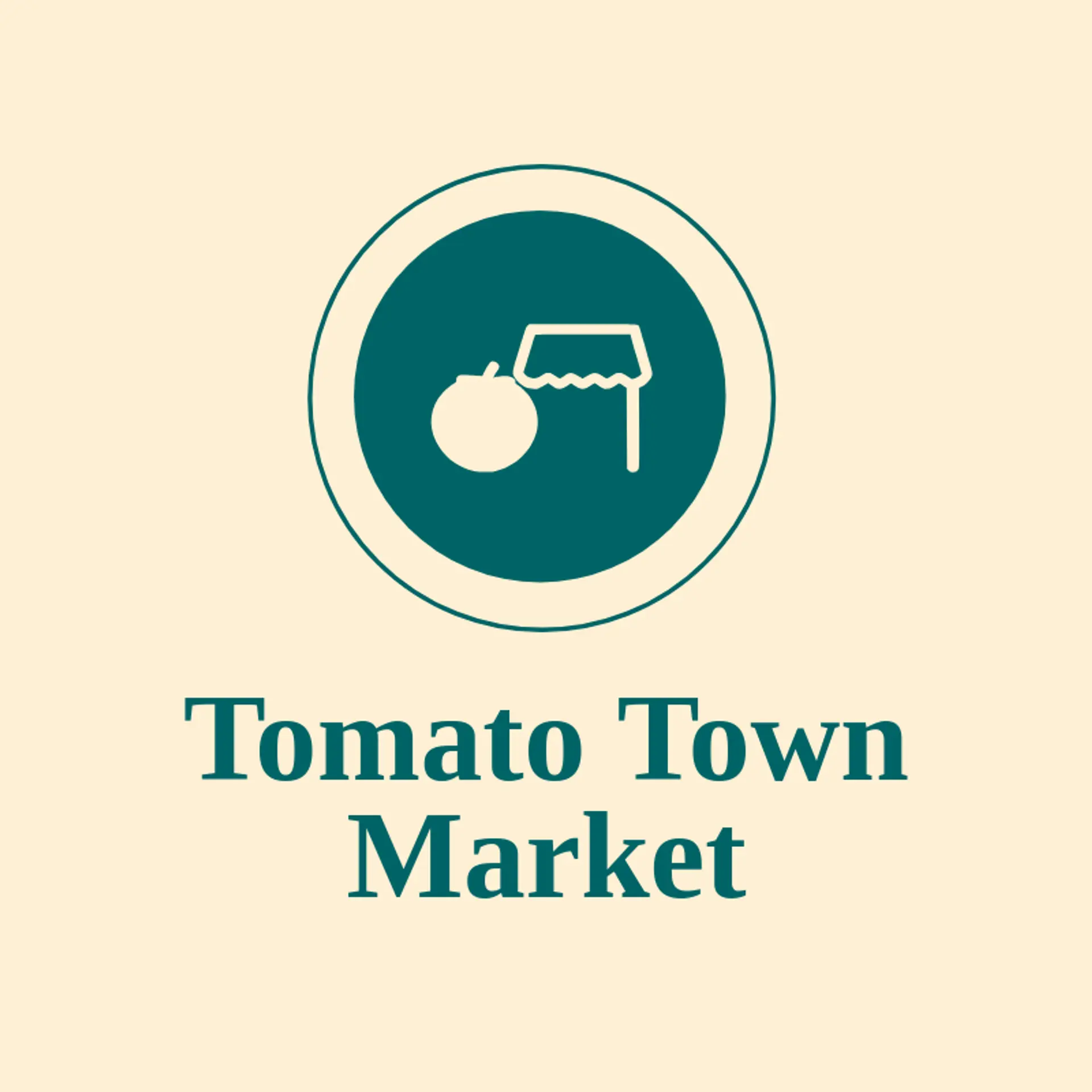 Tomato Town Market logo for tomato