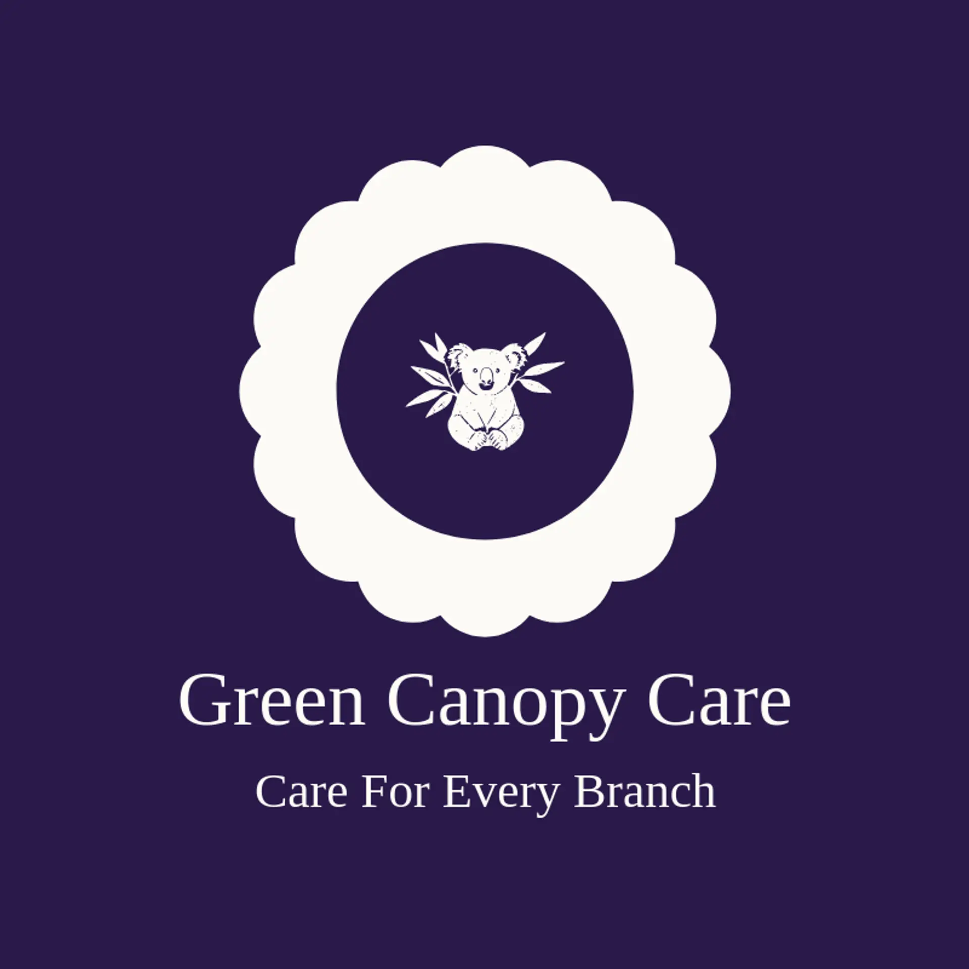 Green Canopy Care logo for koala