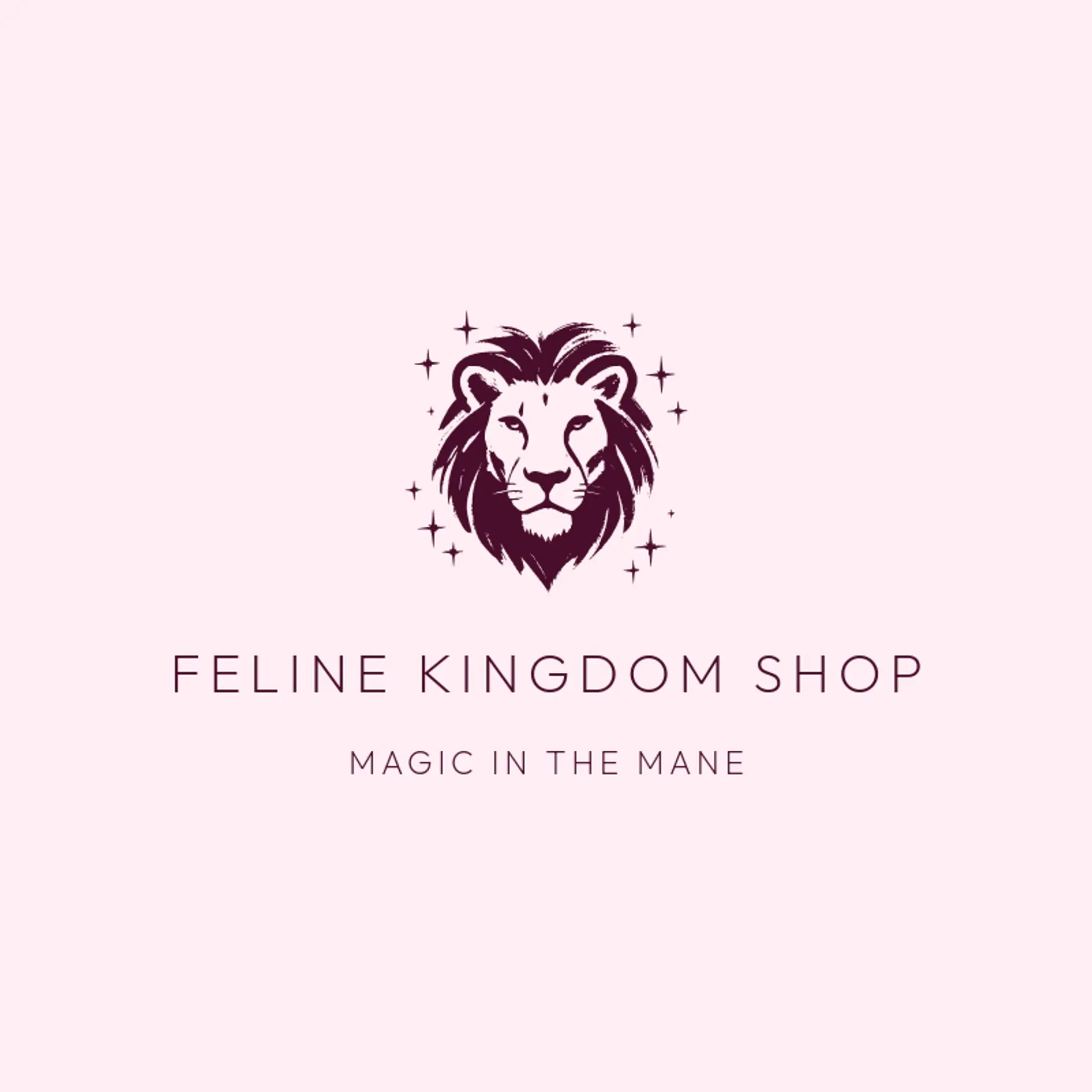 Feline Kingdom Shop logo for lion