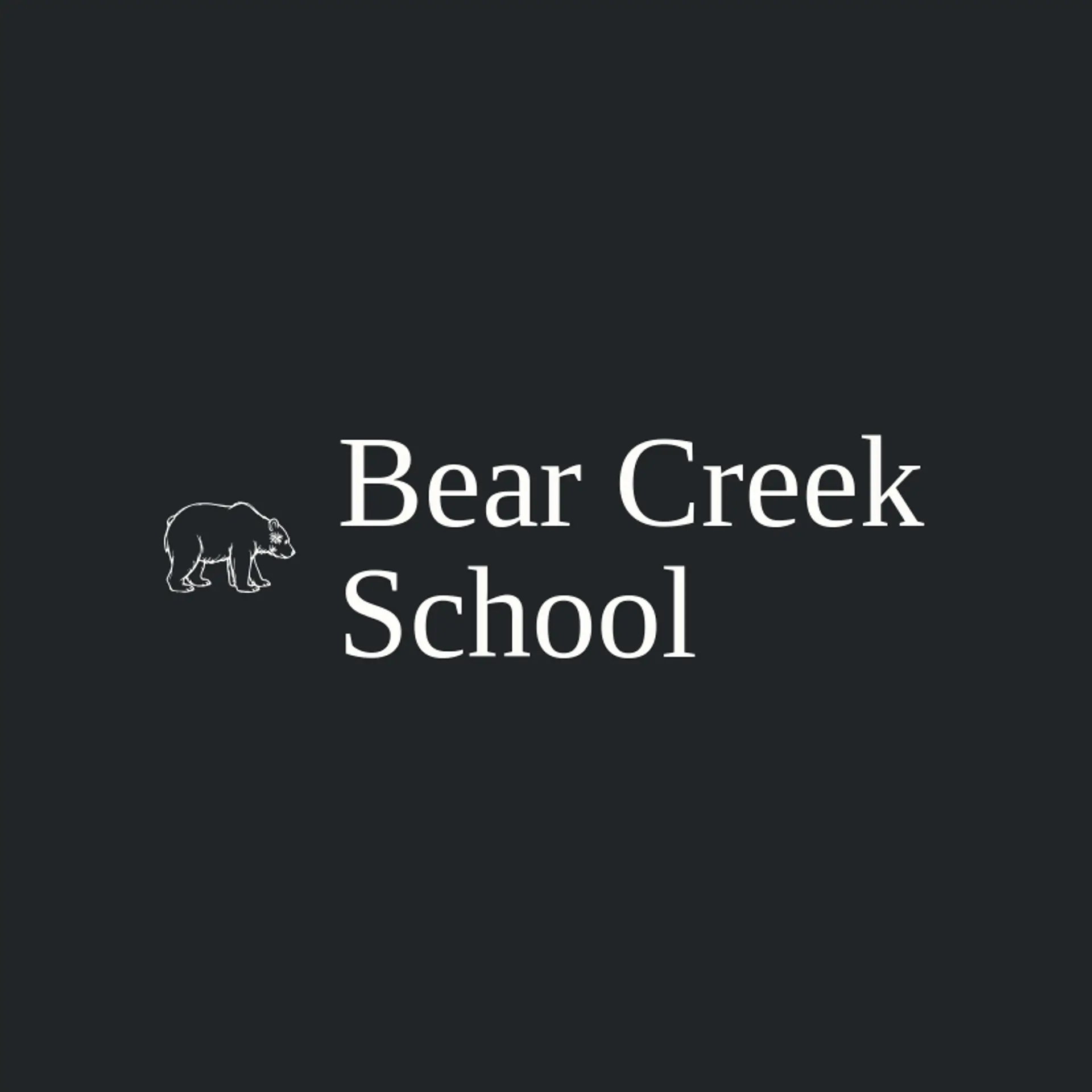 Bear Creek School logo for native american