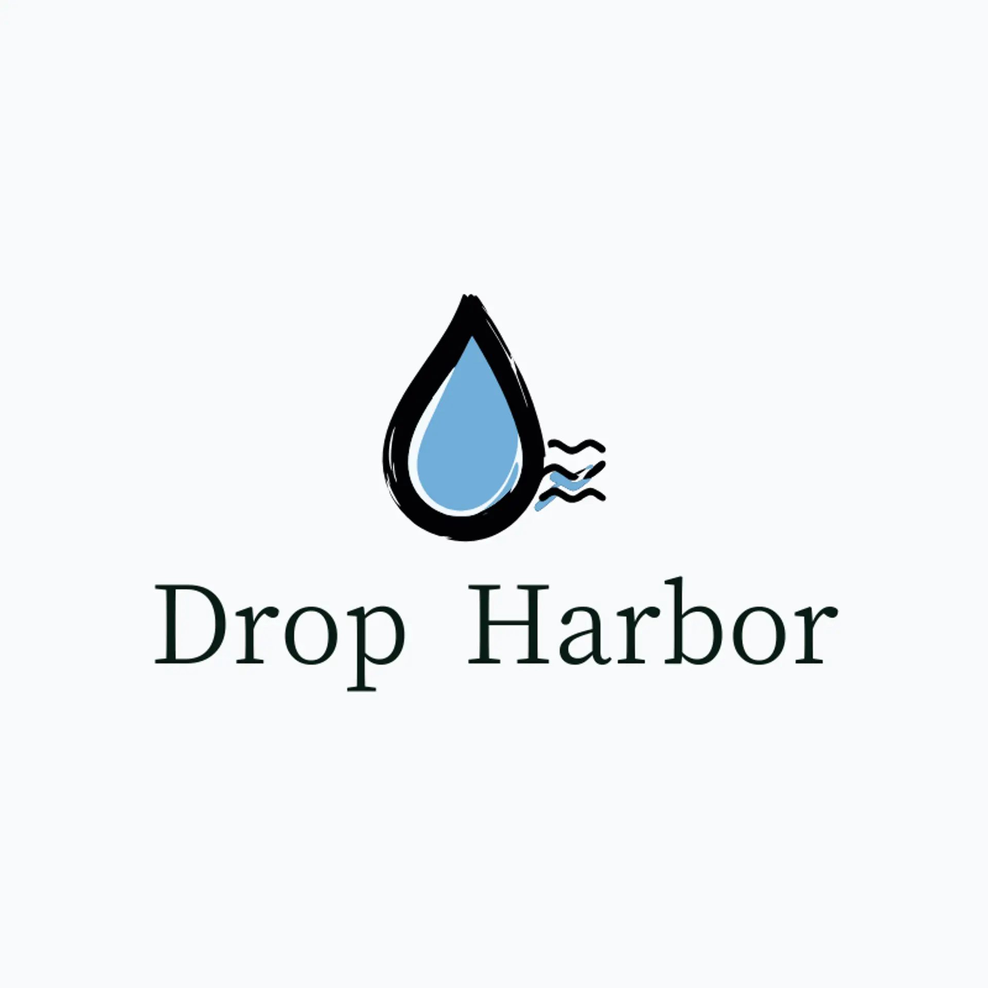 Drop Harbor logo for water bottle