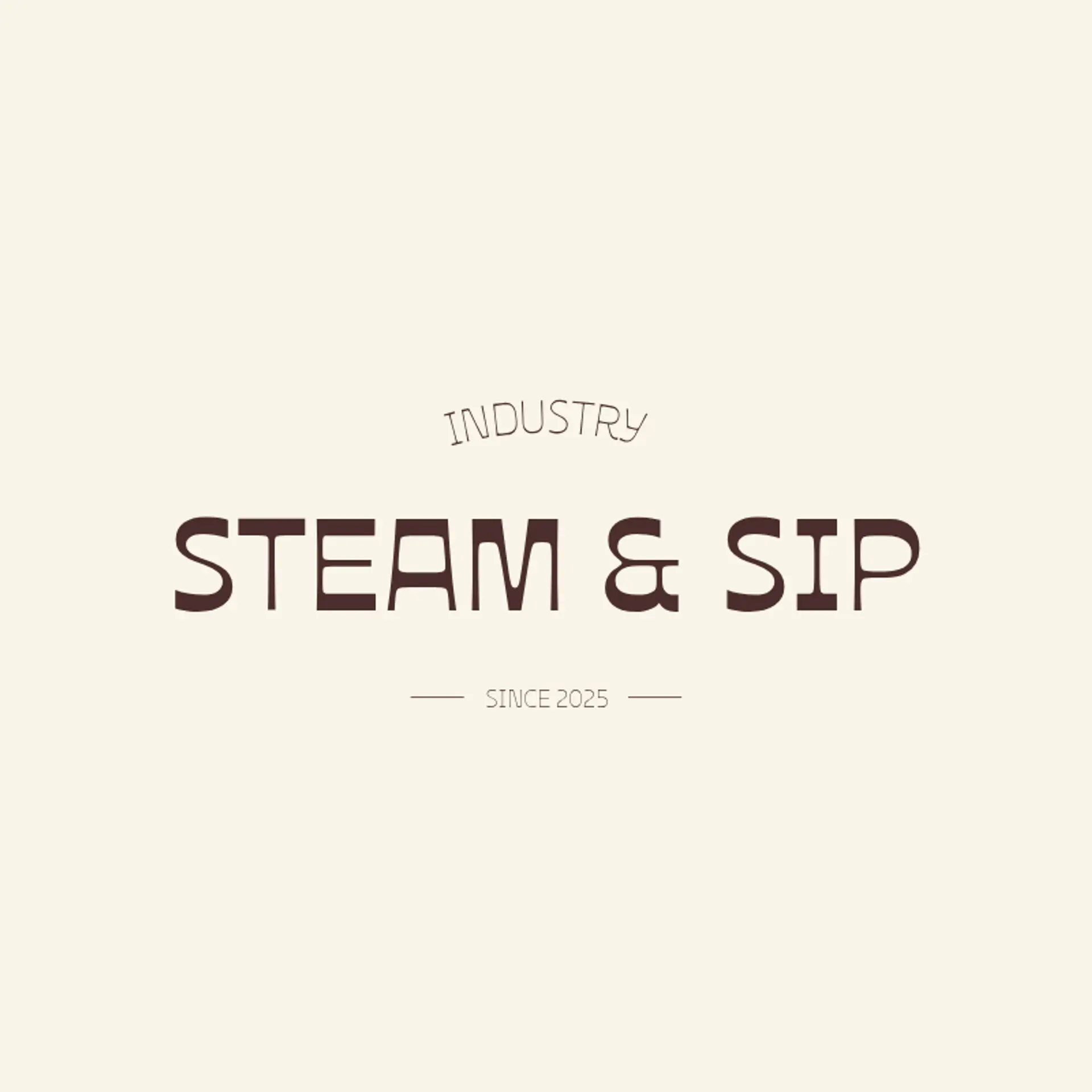 Steam & Sip logo for cafe