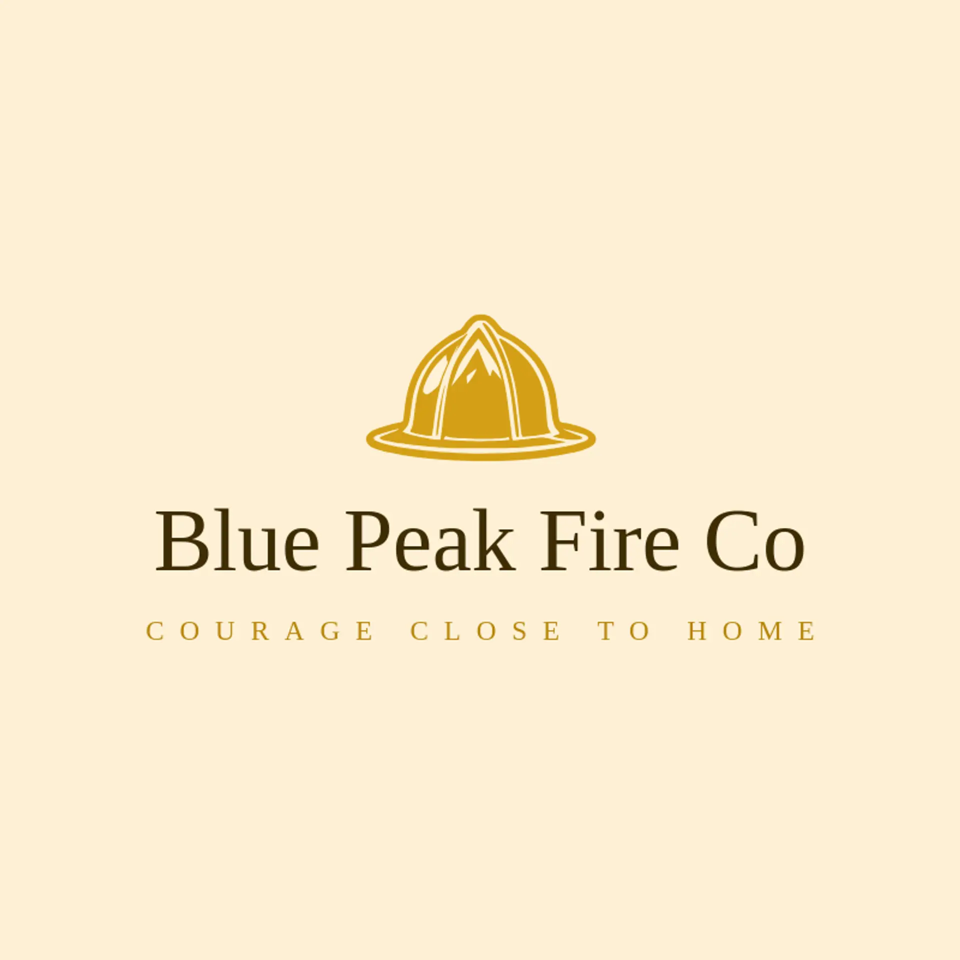 Blue Peak Fire Co logo for fire station